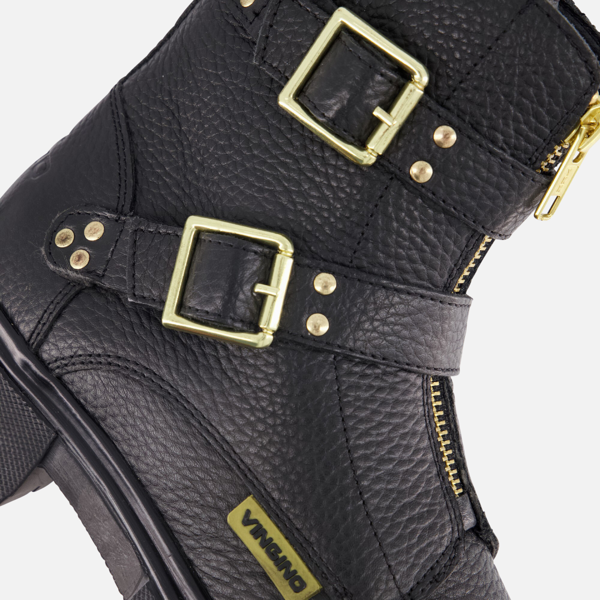 Vingino Biker boots zwart Leer afbeelding 4