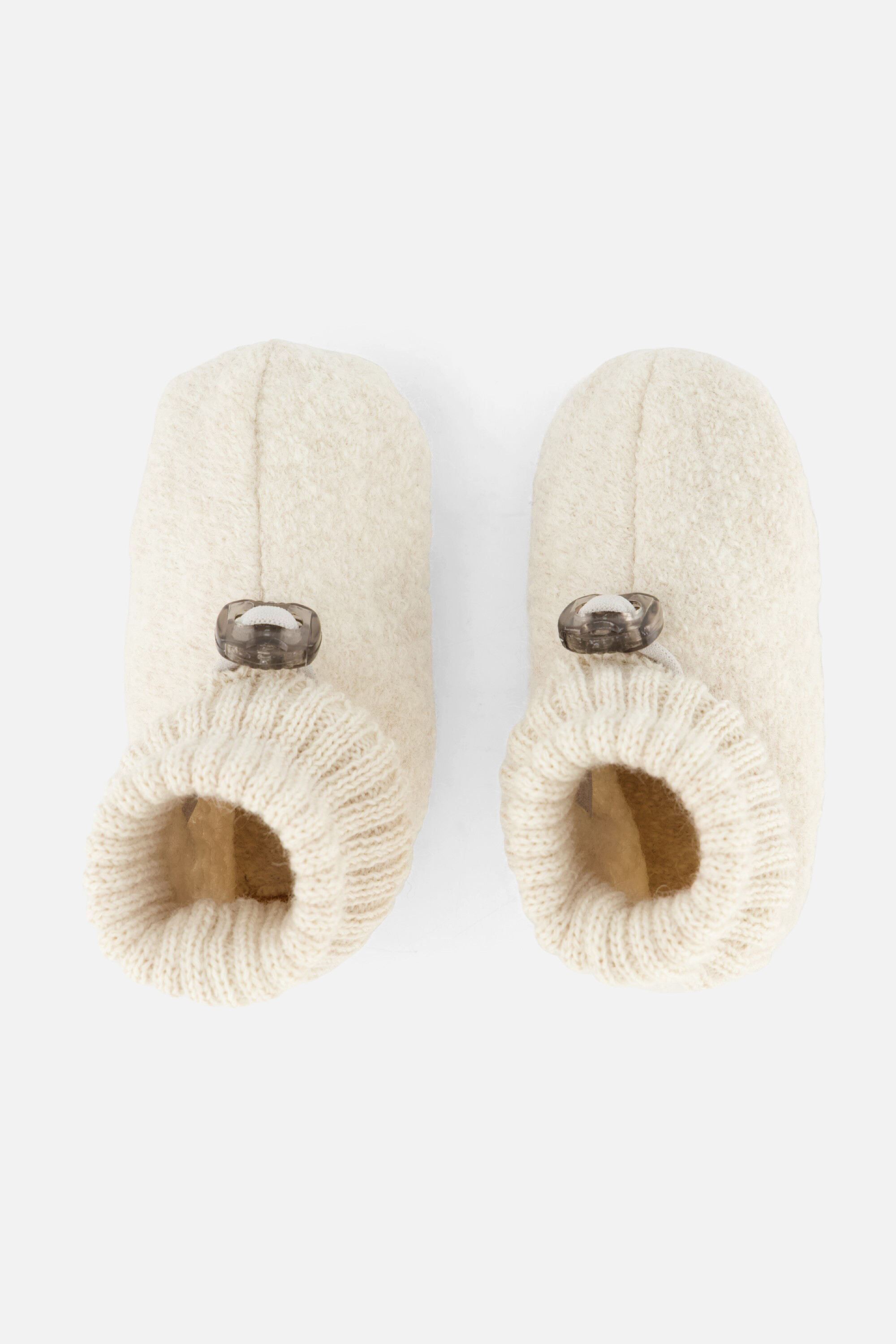Bergstein Cozy Baby Slofjes wit Schapenwol afbeelding 2