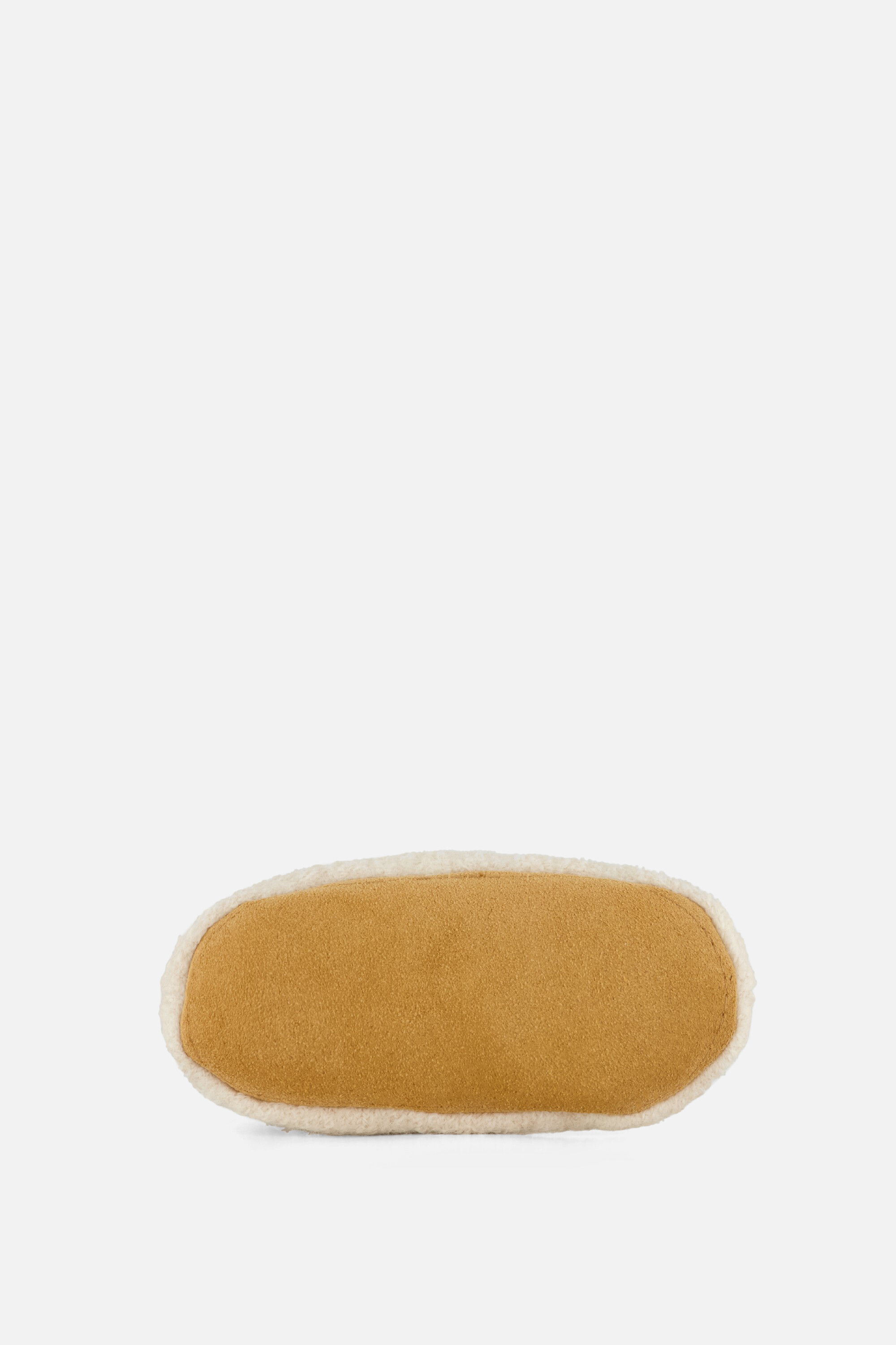 Bergstein Cozy Baby Slofjes wit Schapenwol afbeelding 3