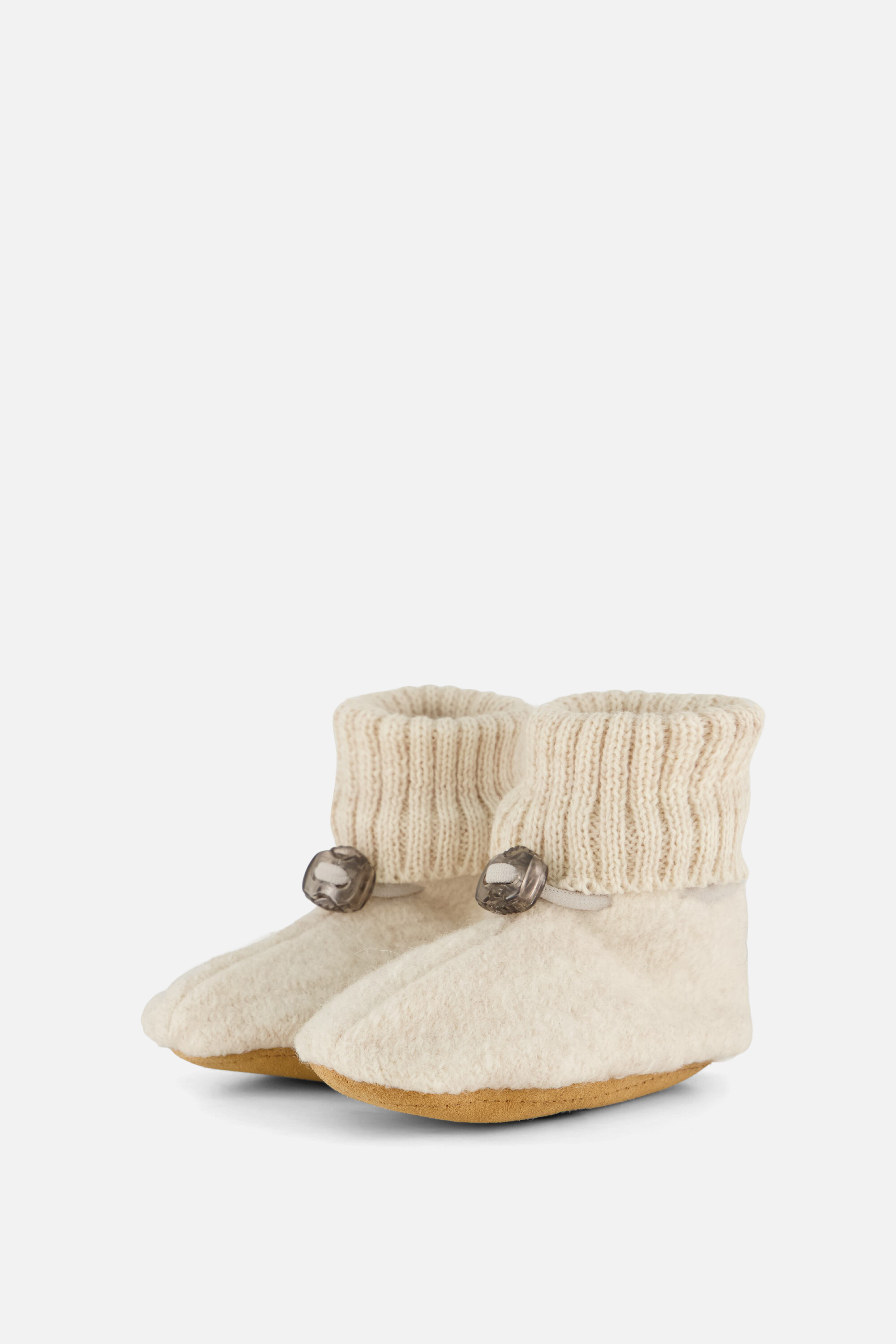 Bergstein Cozy slofjes voor baby's - wit