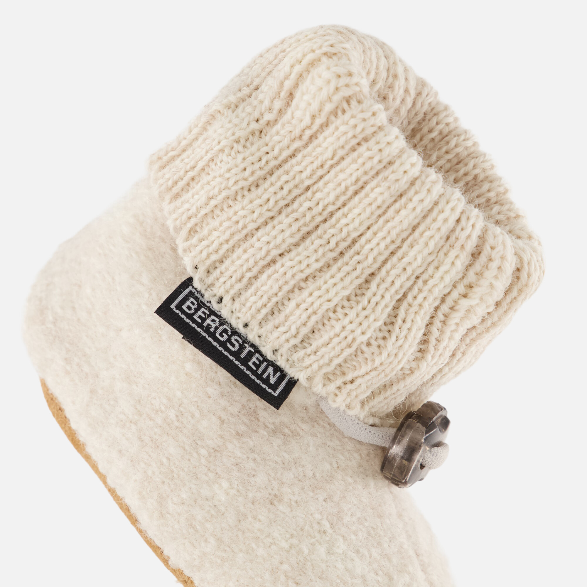 Bergstein Cozy Baby Slofjes wit Schapenwol afbeelding 4