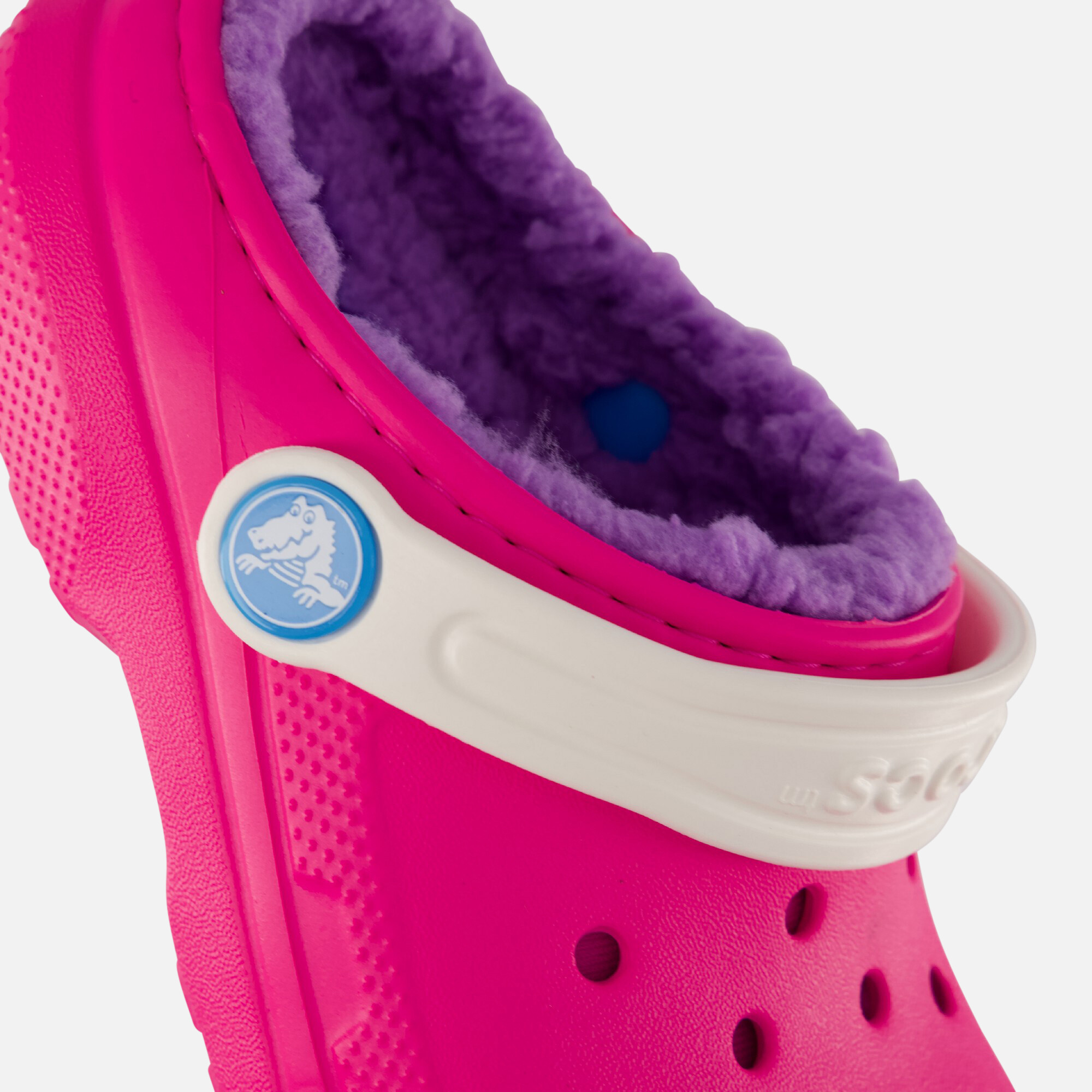 Crocs Classic Lined Clog Slippers roze afbeelding 3