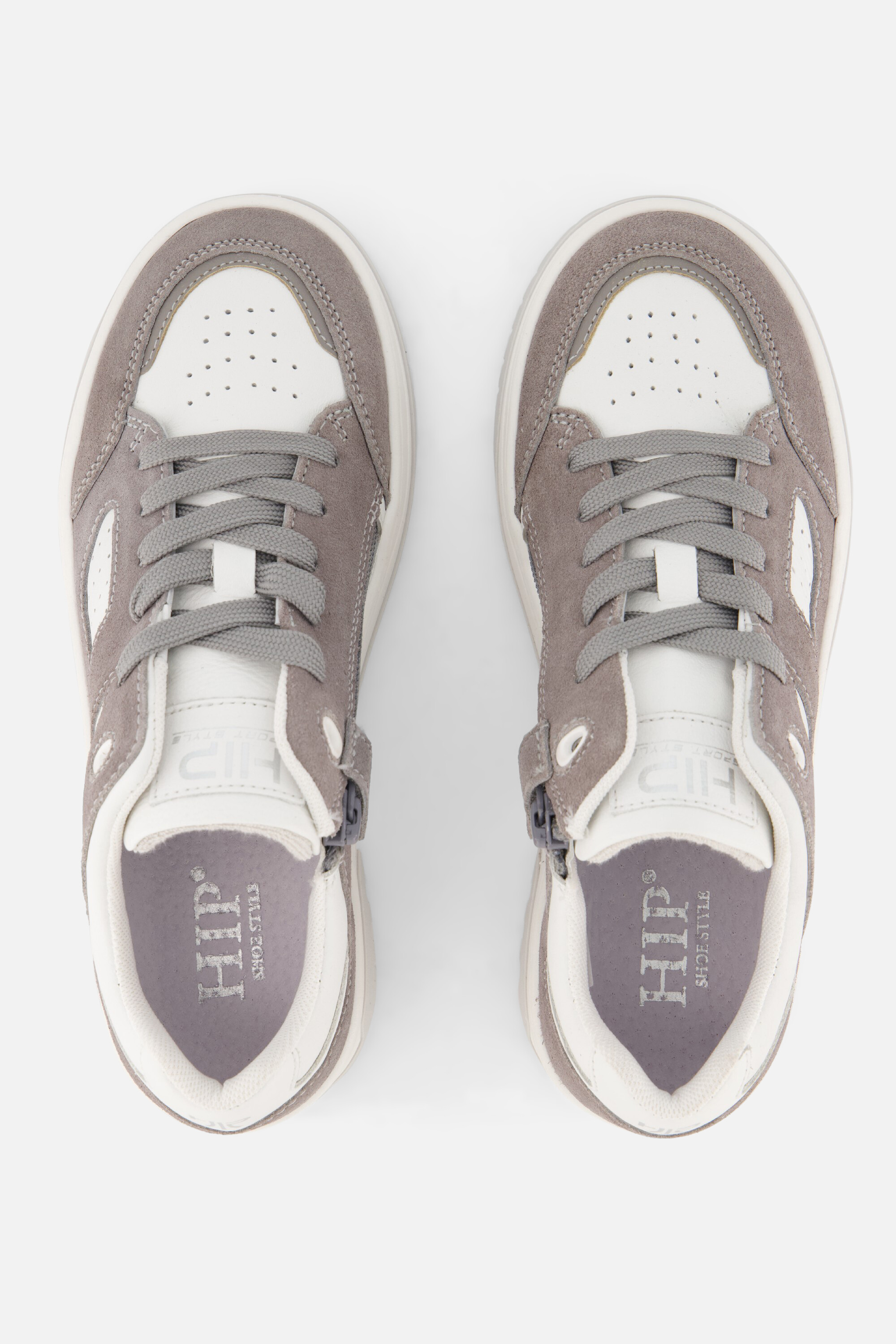 HIP Sneakers grijs Leer afbeelding 2