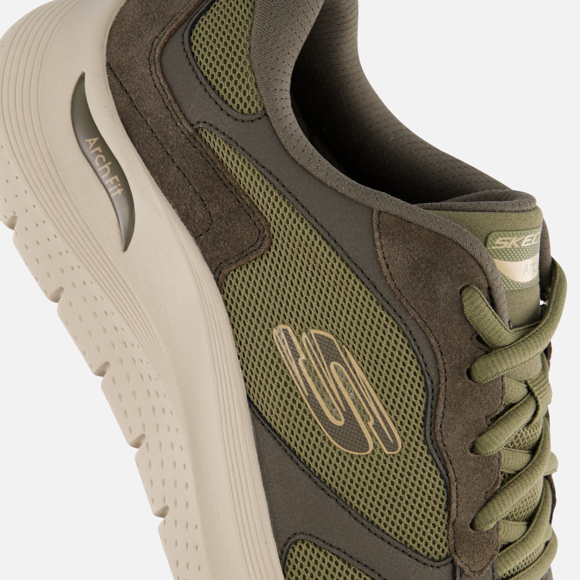 Skechers Arch Fit 2.0 Sneakers groen Suede afbeelding 4
