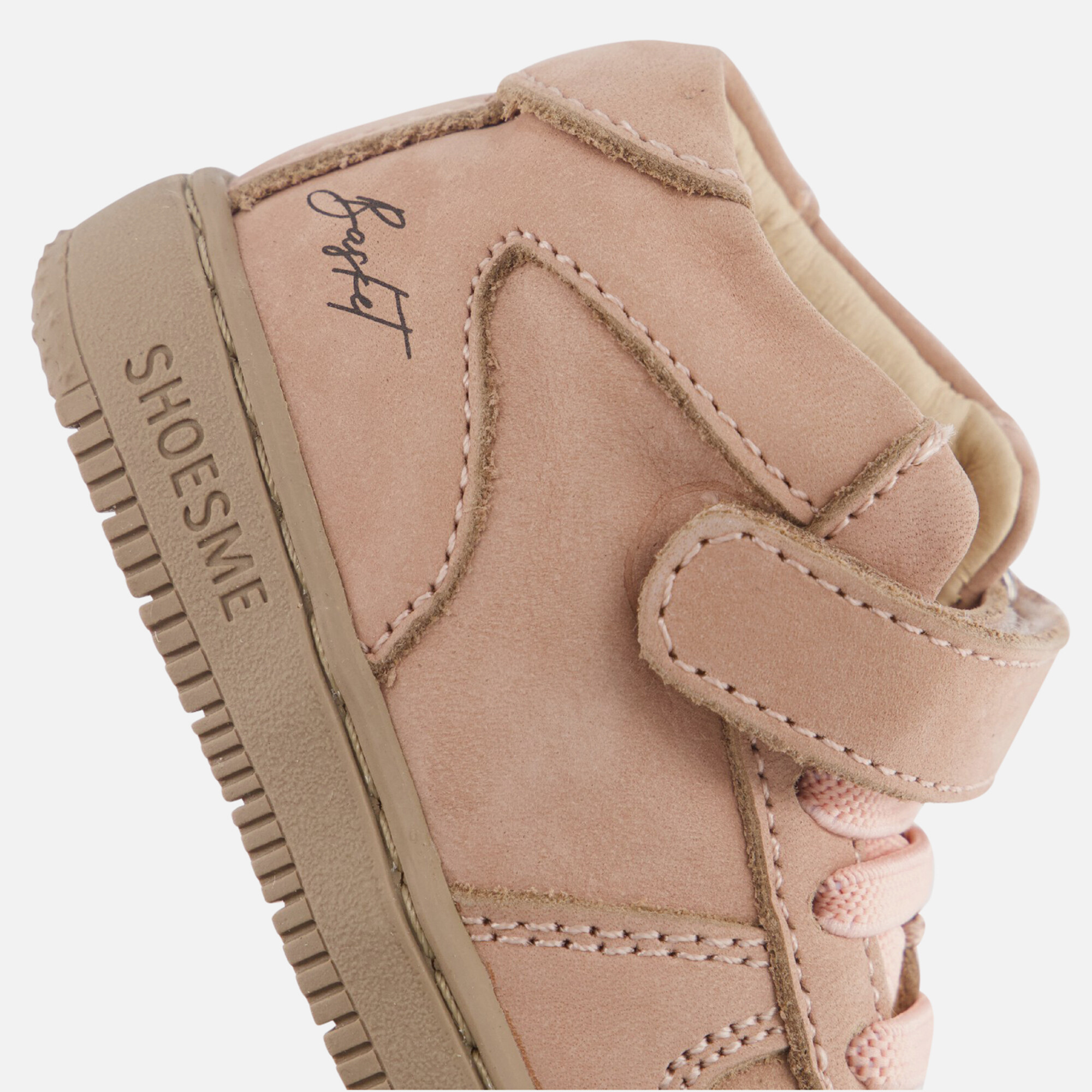 Shoesme Babyschoenen Veterboots roze Leer afbeelding 4