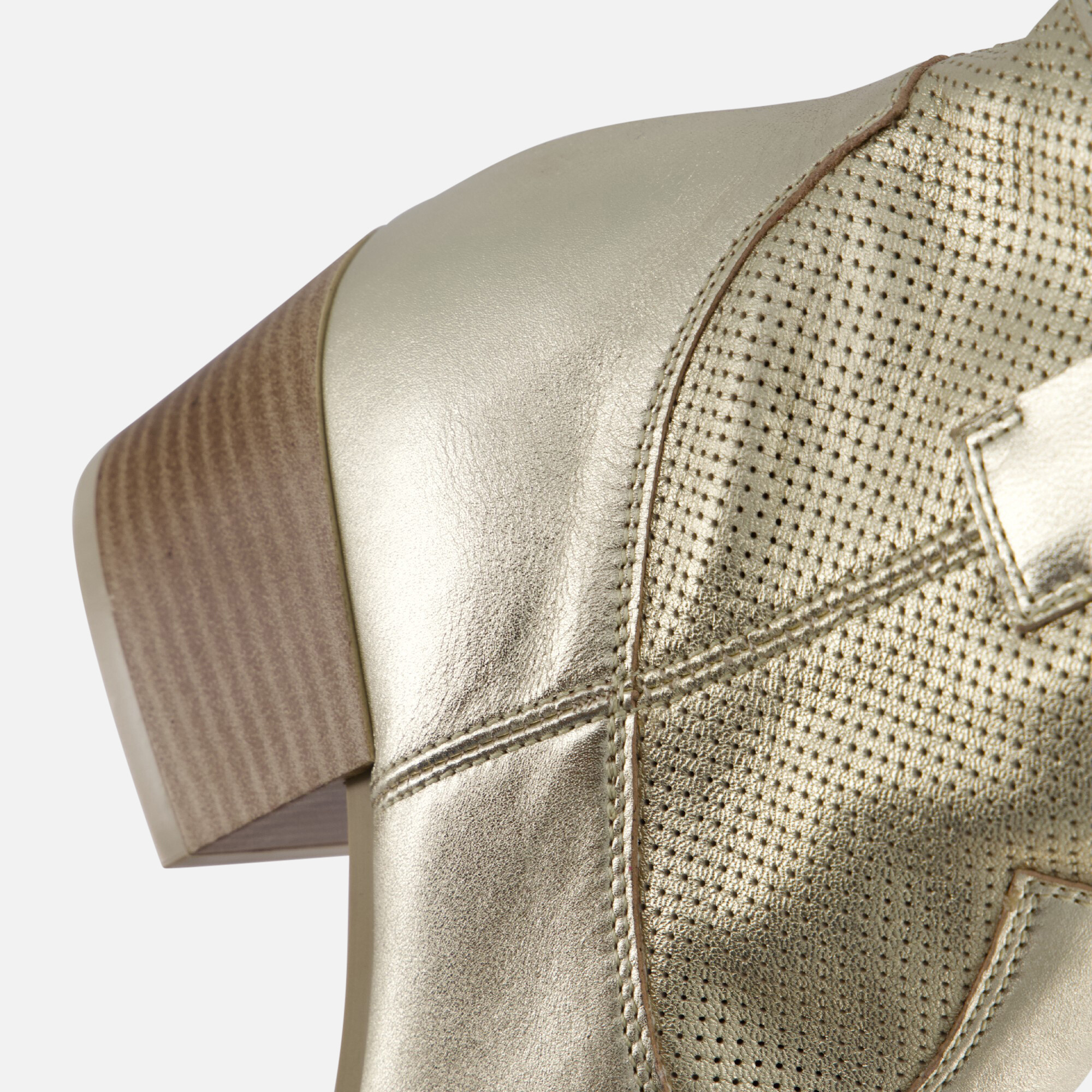 Linea Zeta Enkellaarsjes goud Leer afbeelding 4