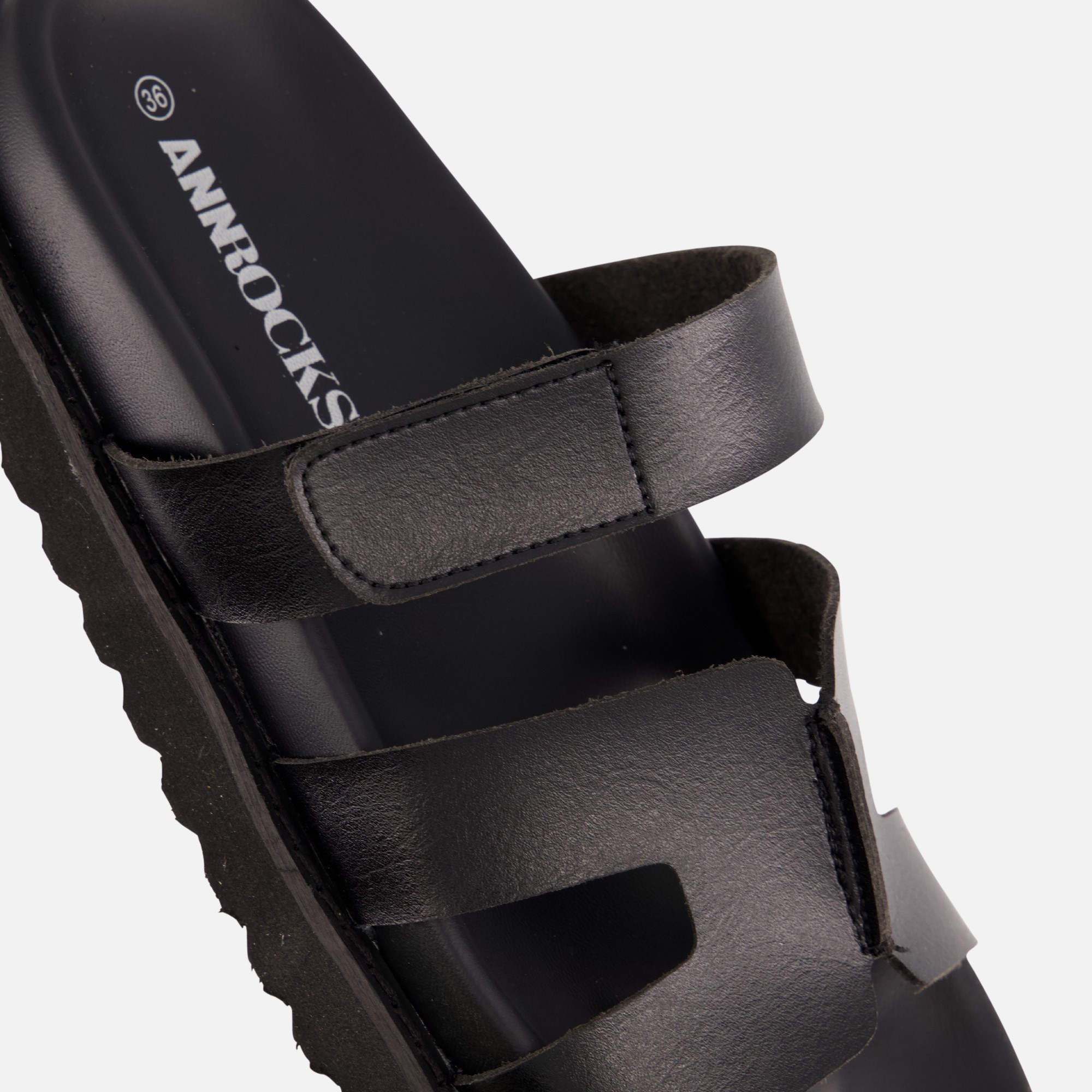 Ann Rocks Sandalen zwart Pu afbeelding 3