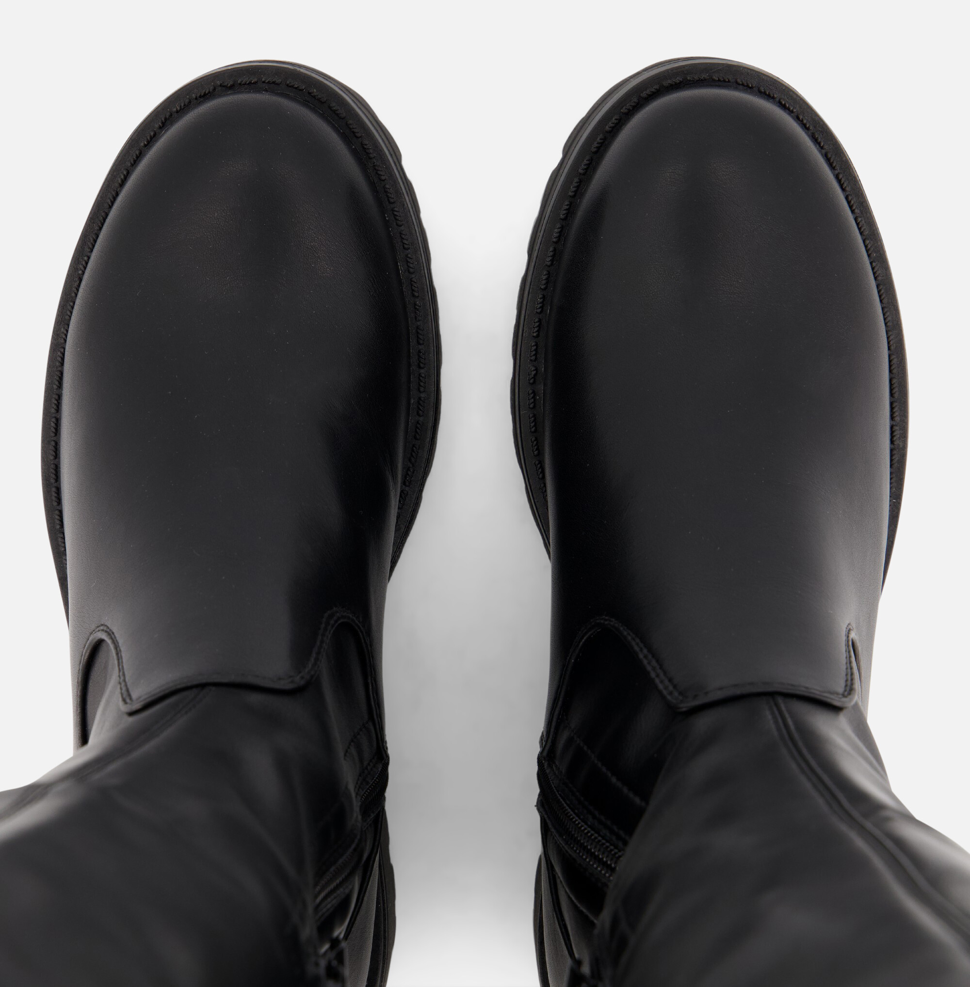 Ann Rocks Overknee hoge laarzen zwart Pu afbeelding 2