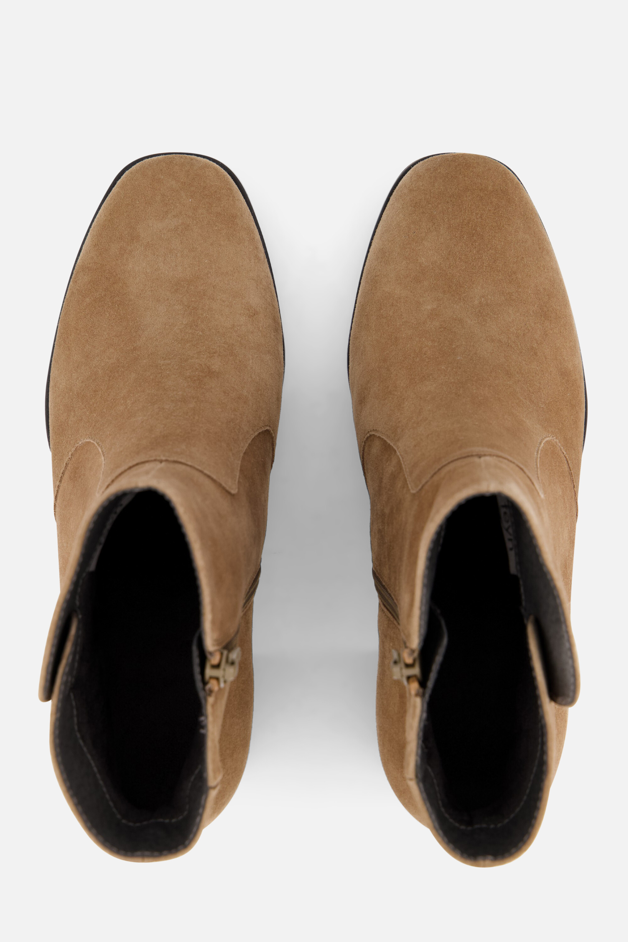 Feyn Enkellaarsjes taupe Suede afbeelding 3