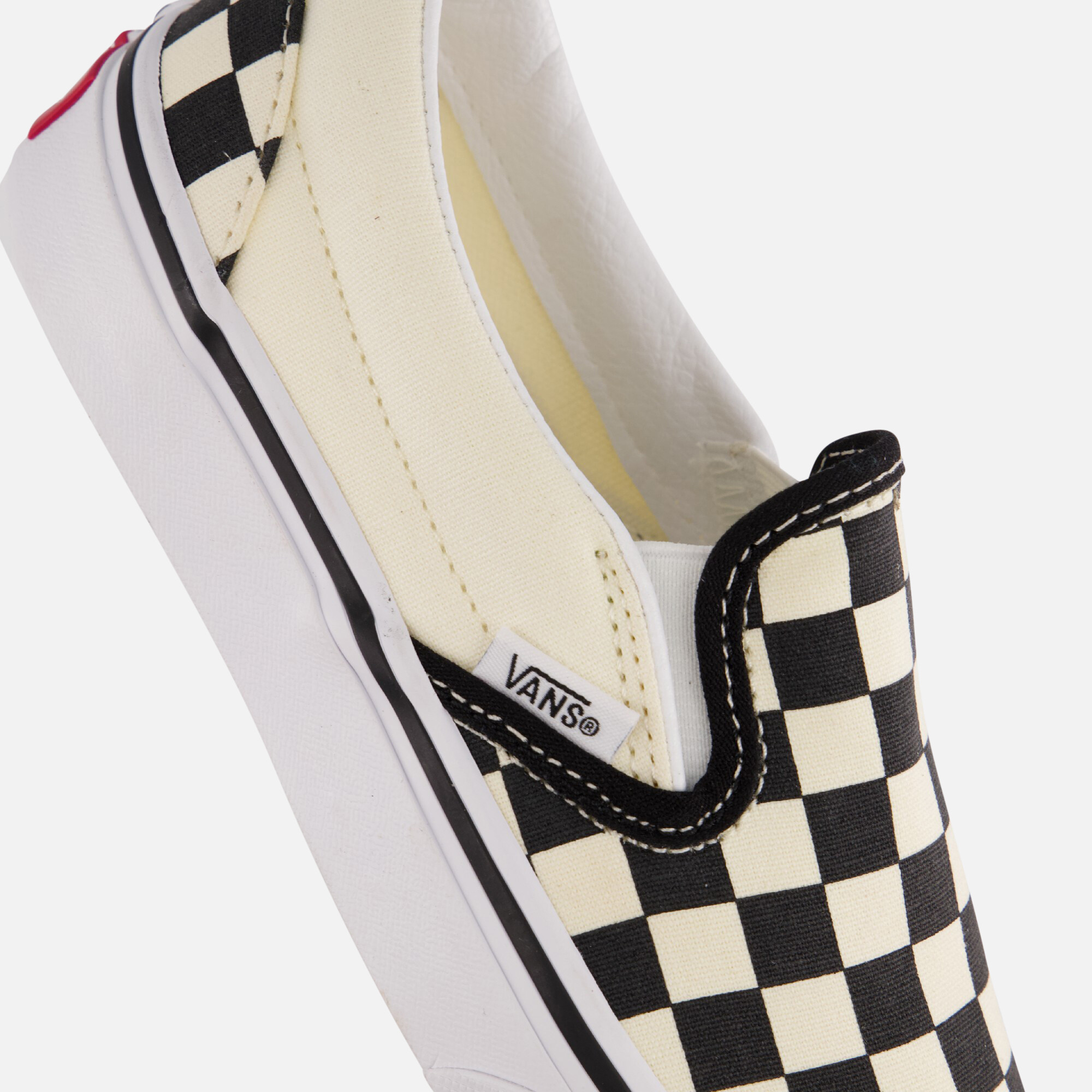Vans Checkerboard Instappers zwart Canvas afbeelding 4