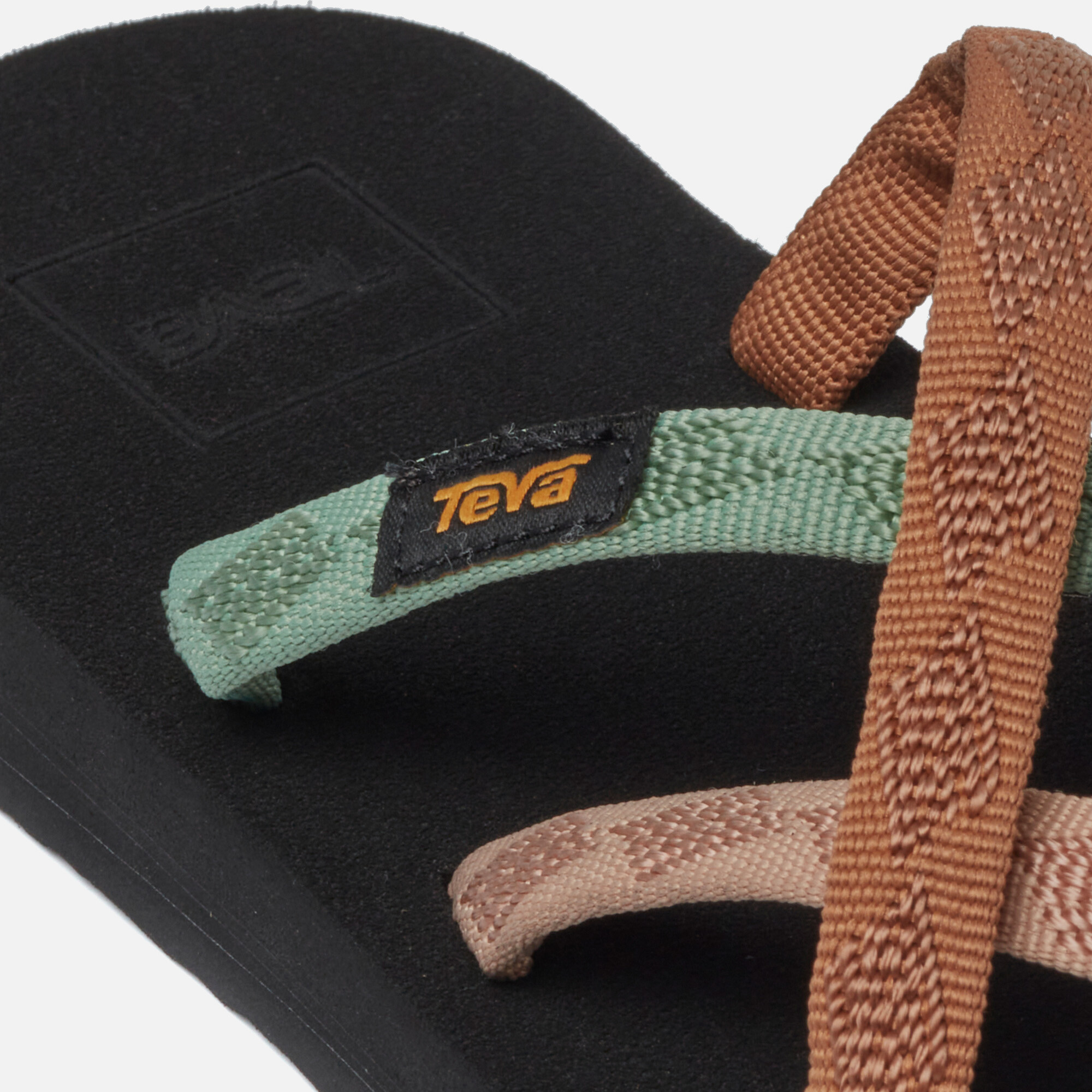 Teva Olowahu Slippers bruin Textiel afbeelding 3
