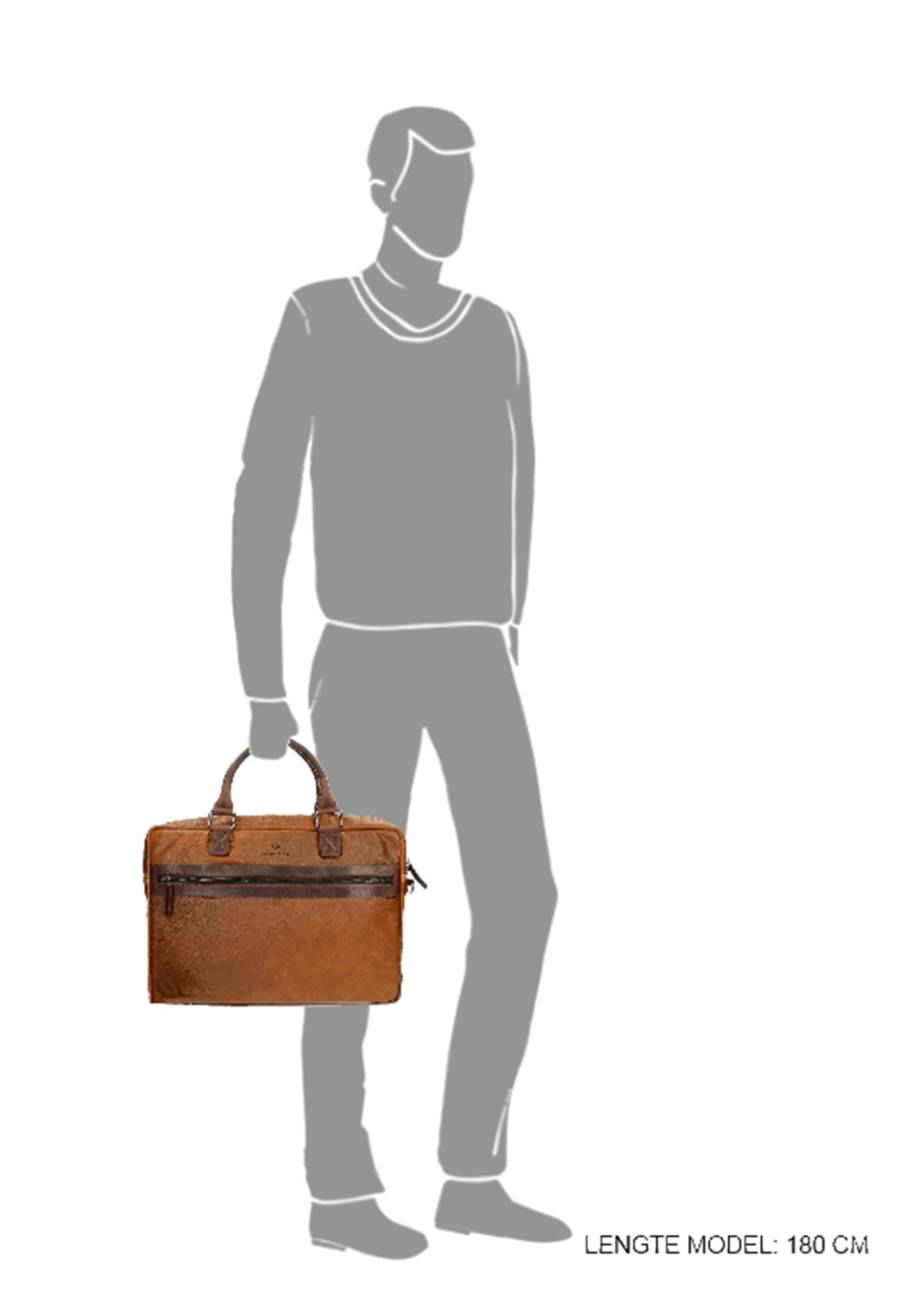 Charm Schoudertas cognac Synthetisch 478240 afbeelding 3