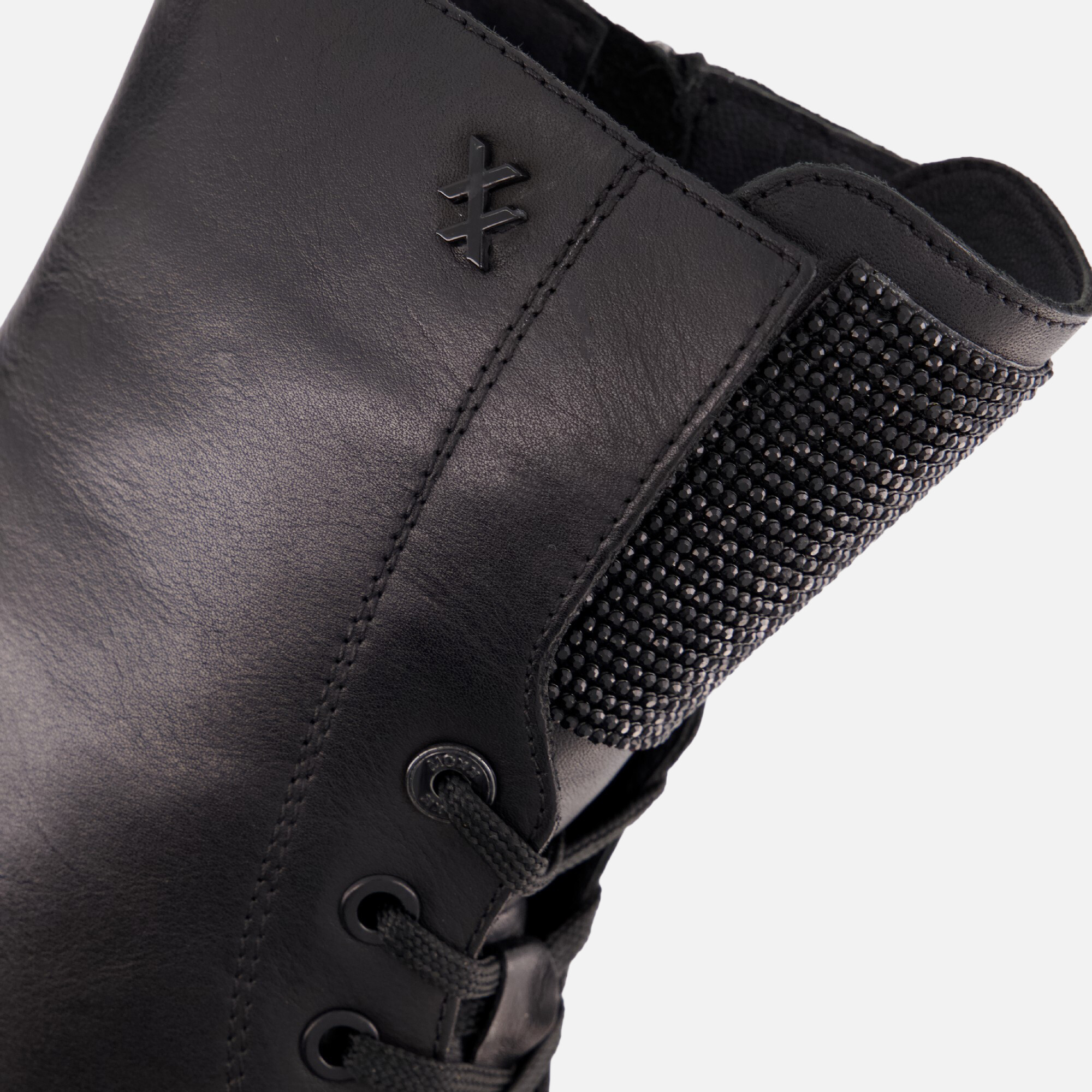 Mexx Pina Mabel Veterboots zwart Leer afbeelding 4