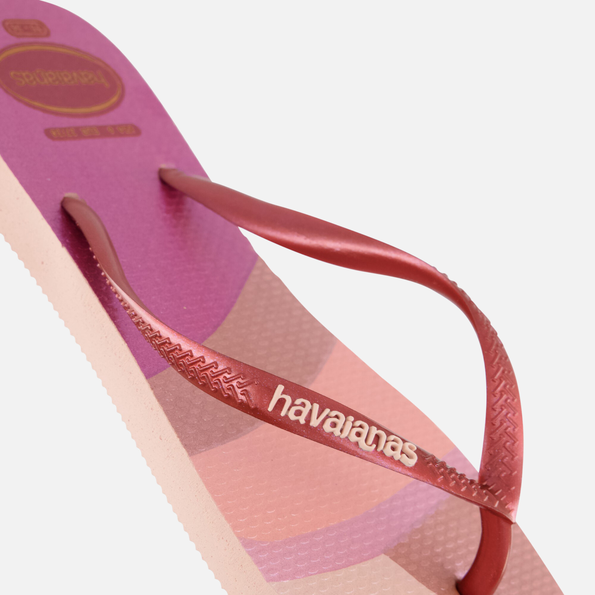 Havaianas Slim Pallette Glow Slippers roze Rubber afbeelding 3