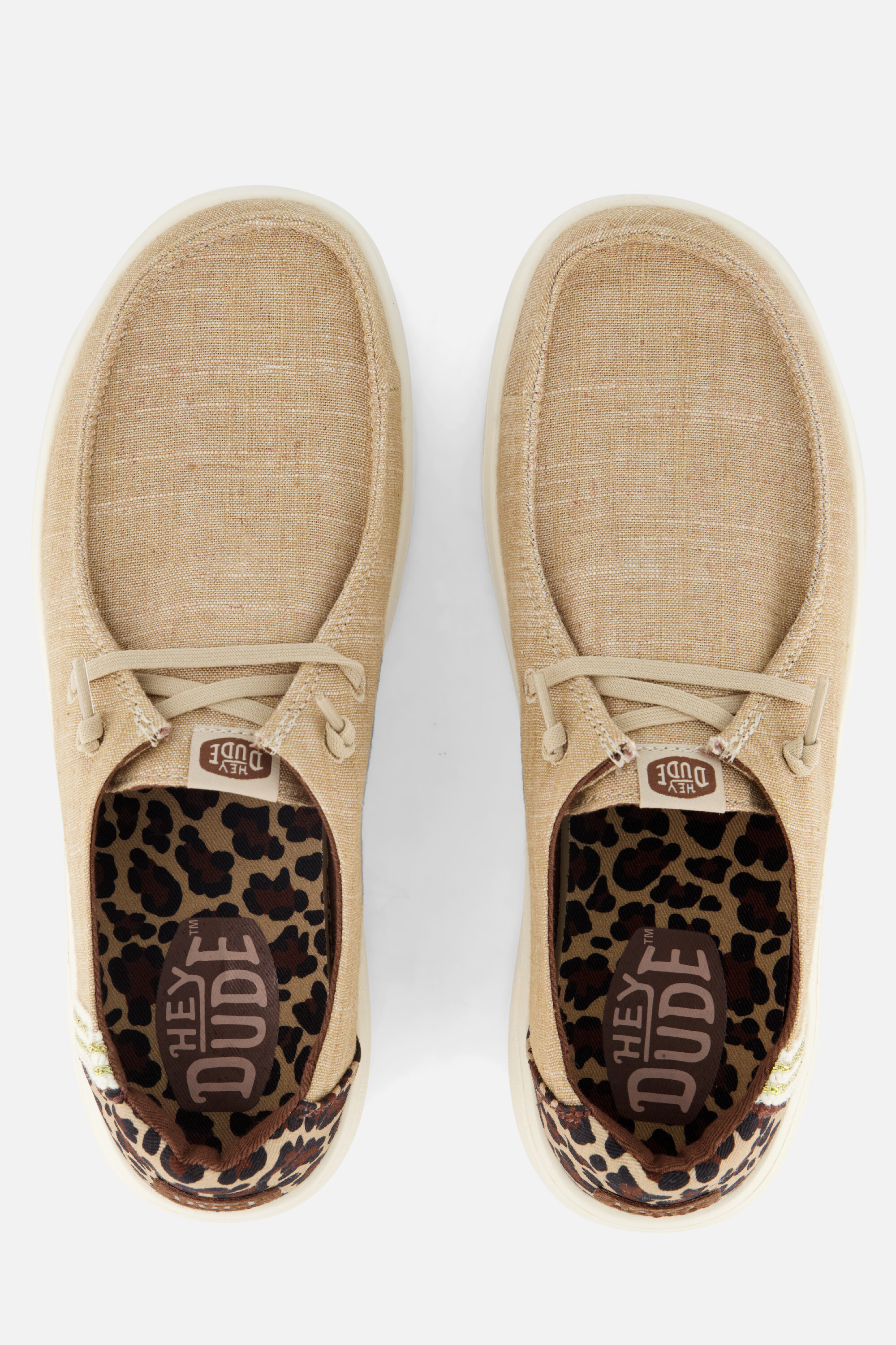 HEYDUDE Wendy Rise Animal Instappers beige afbeelding 2