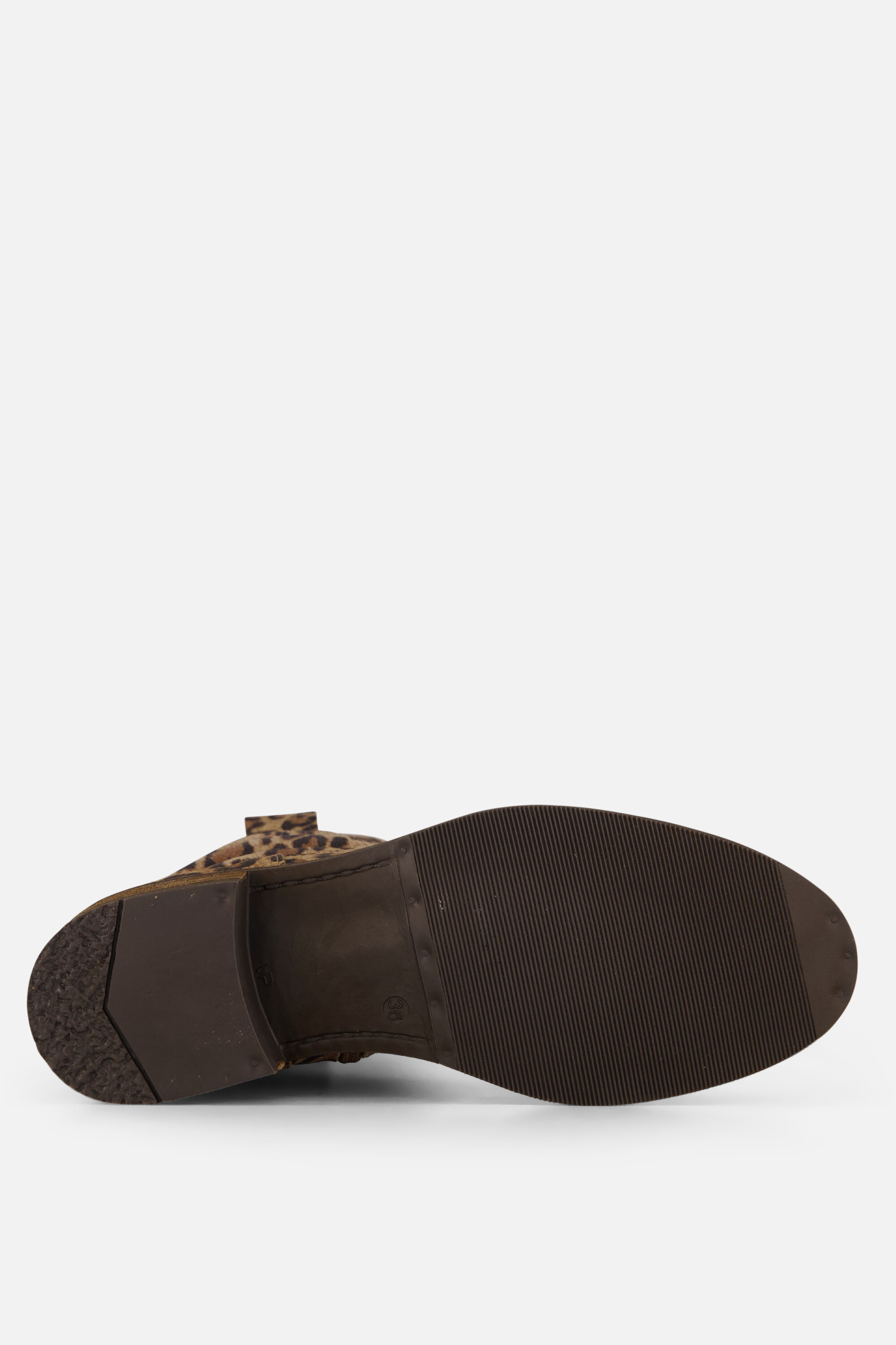 Cellini Leopard Plooi Enkellaarsjes bruin Leer afbeelding 3