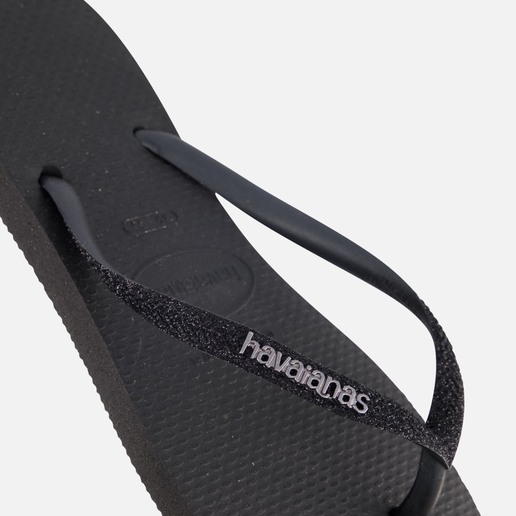 Havaianas Slim Glitter II Slippers zwart Rubber afbeelding 3
