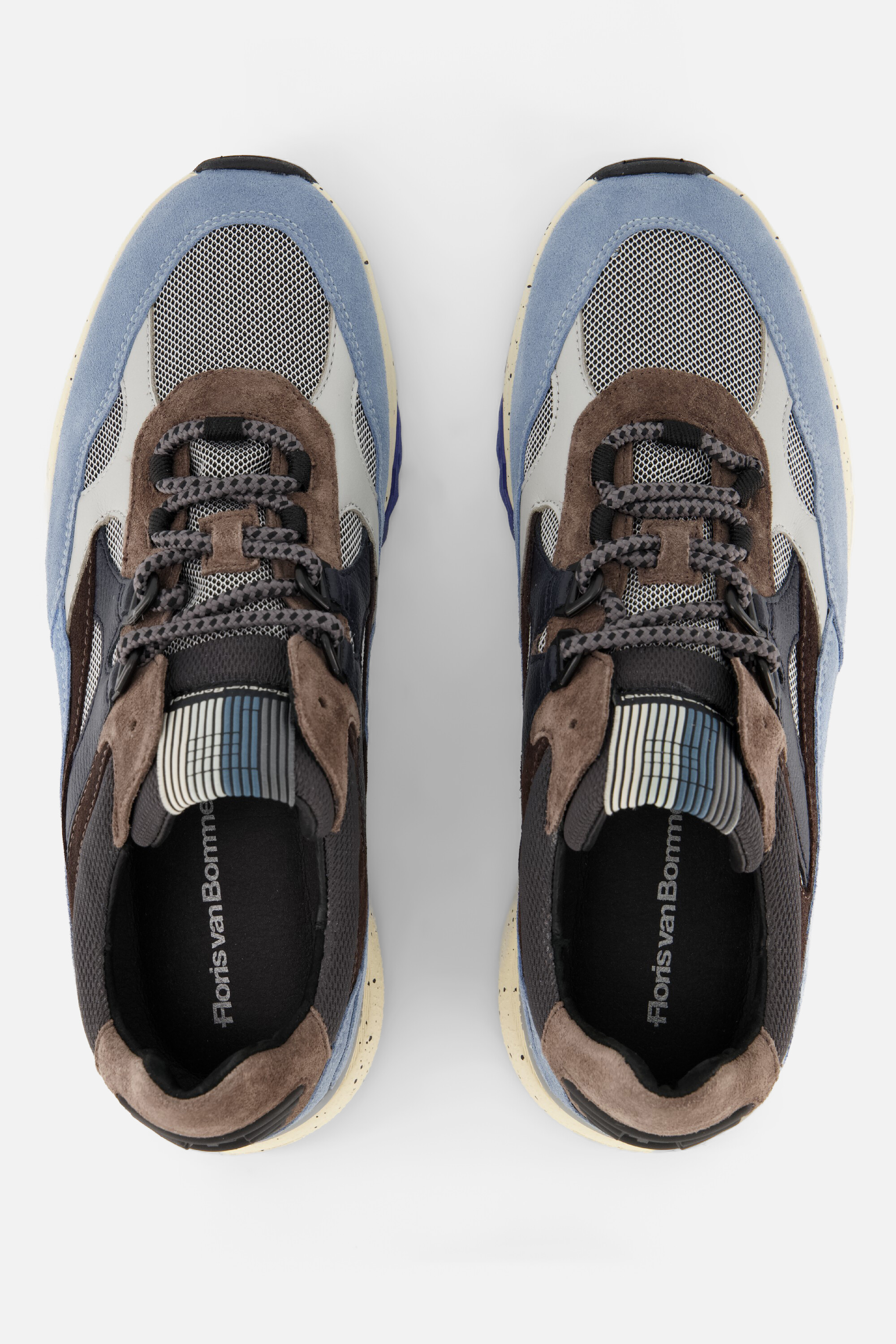 Floris van Bommel de Treener Sneakers blauw Suede afbeelding 3