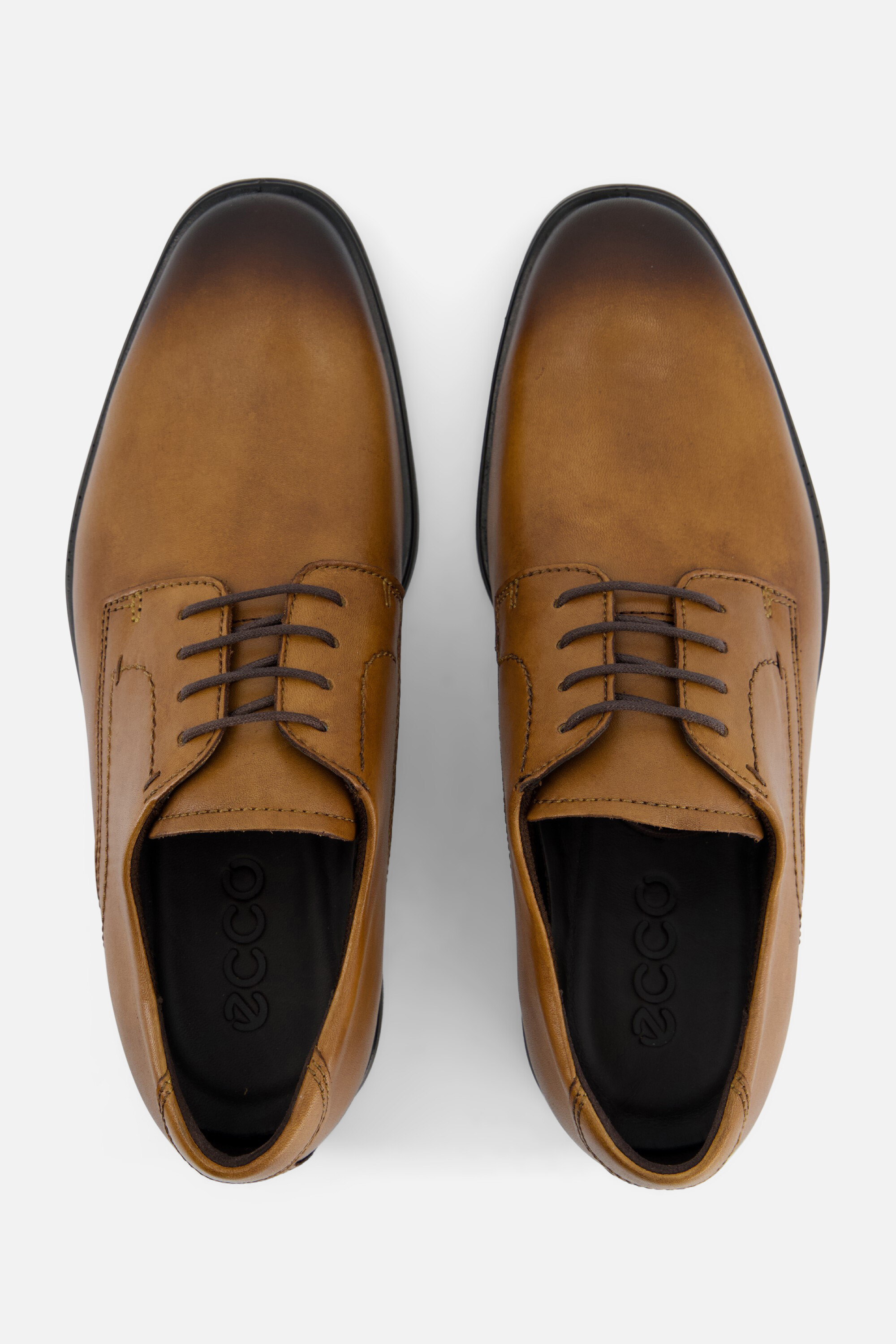 Ecco Melbourne veterschoenen cognac Leer afbeelding 2