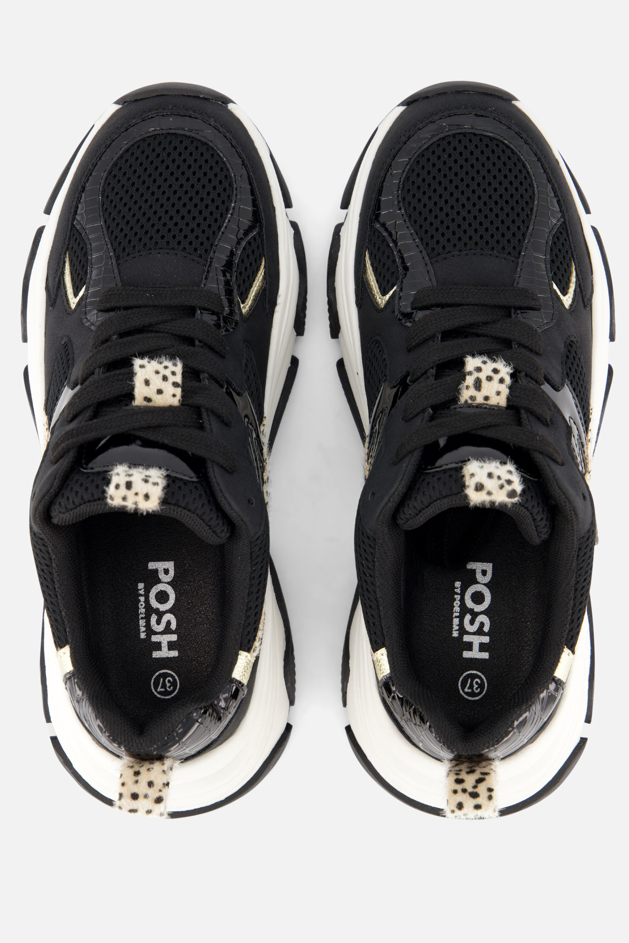 POSH by Poelman Gigi Sneakers zwart Synthetisch afbeelding 3