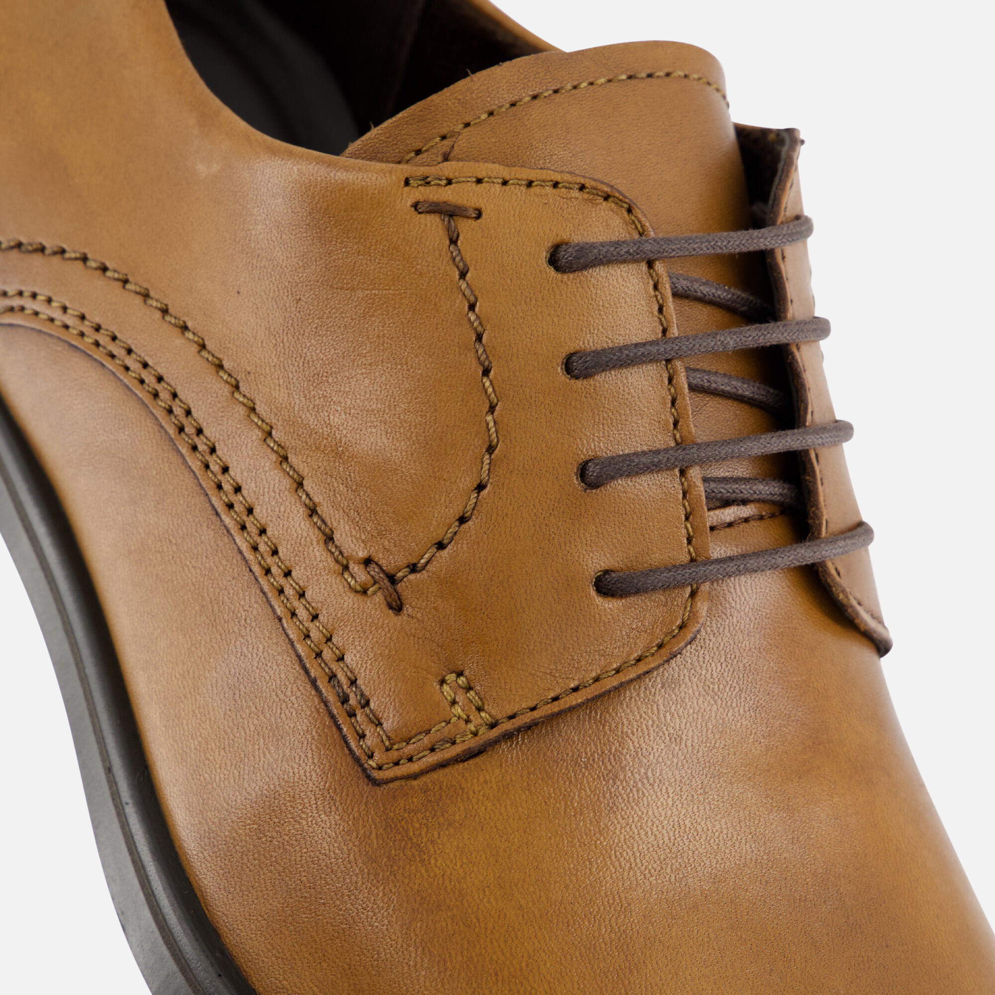 Ecco Melbourne veterschoenen cognac Leer afbeelding 4