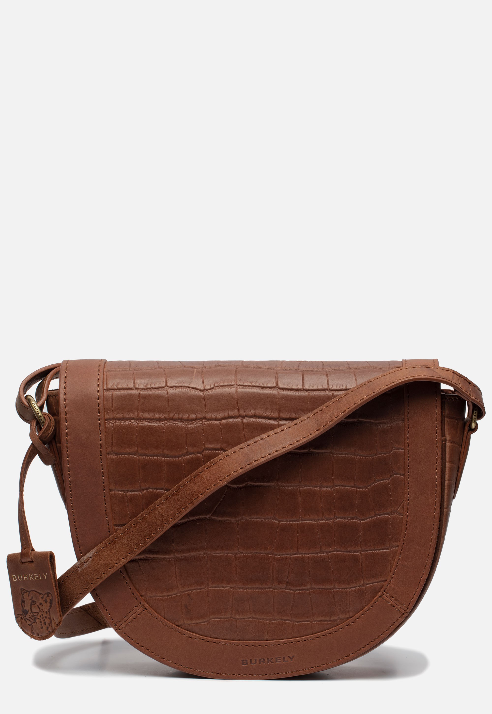 Burkely Cassy Croco schoudertas cognac Leer afbeelding 2