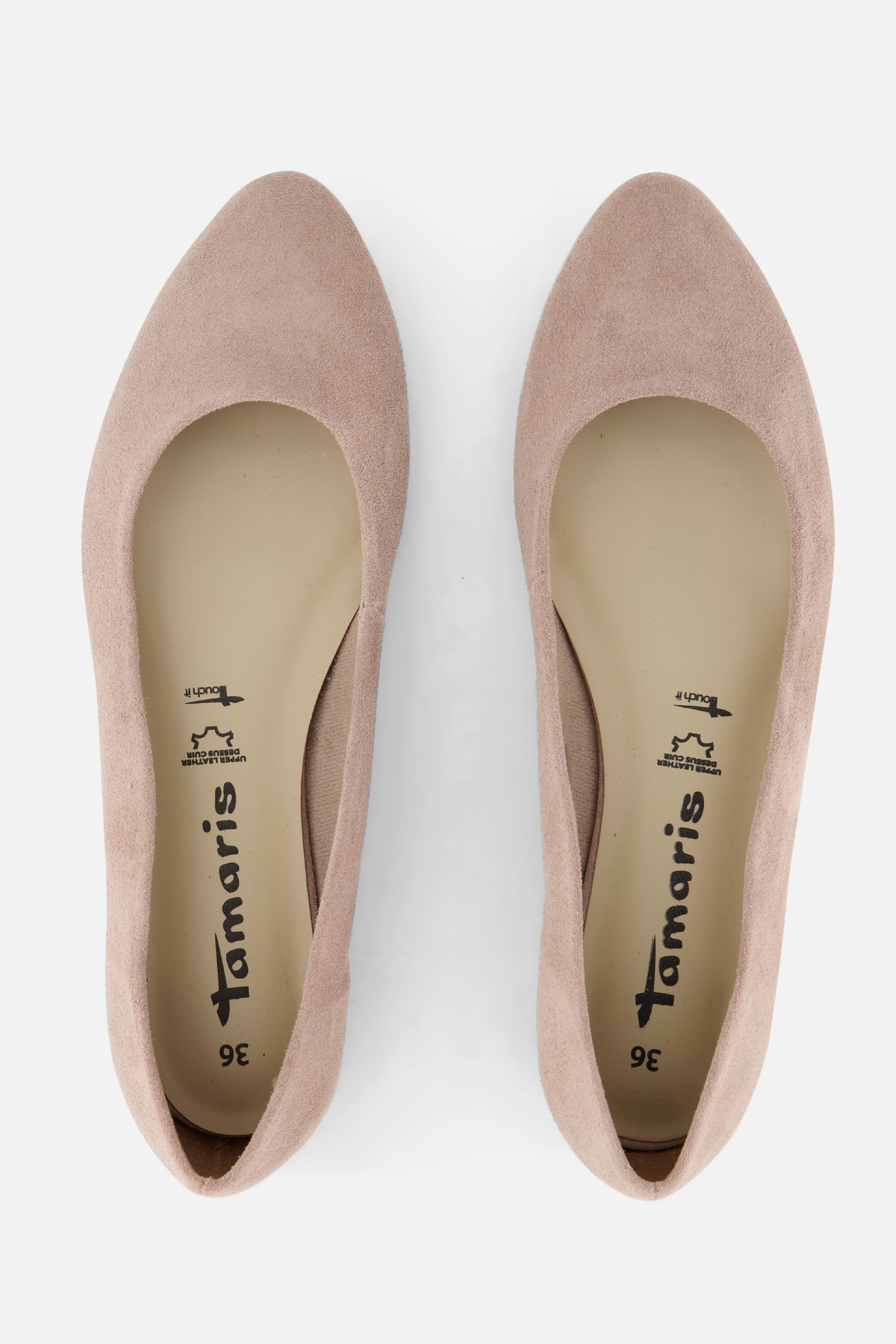 Tamaris Ballerina's taupe Leer afbeelding 2