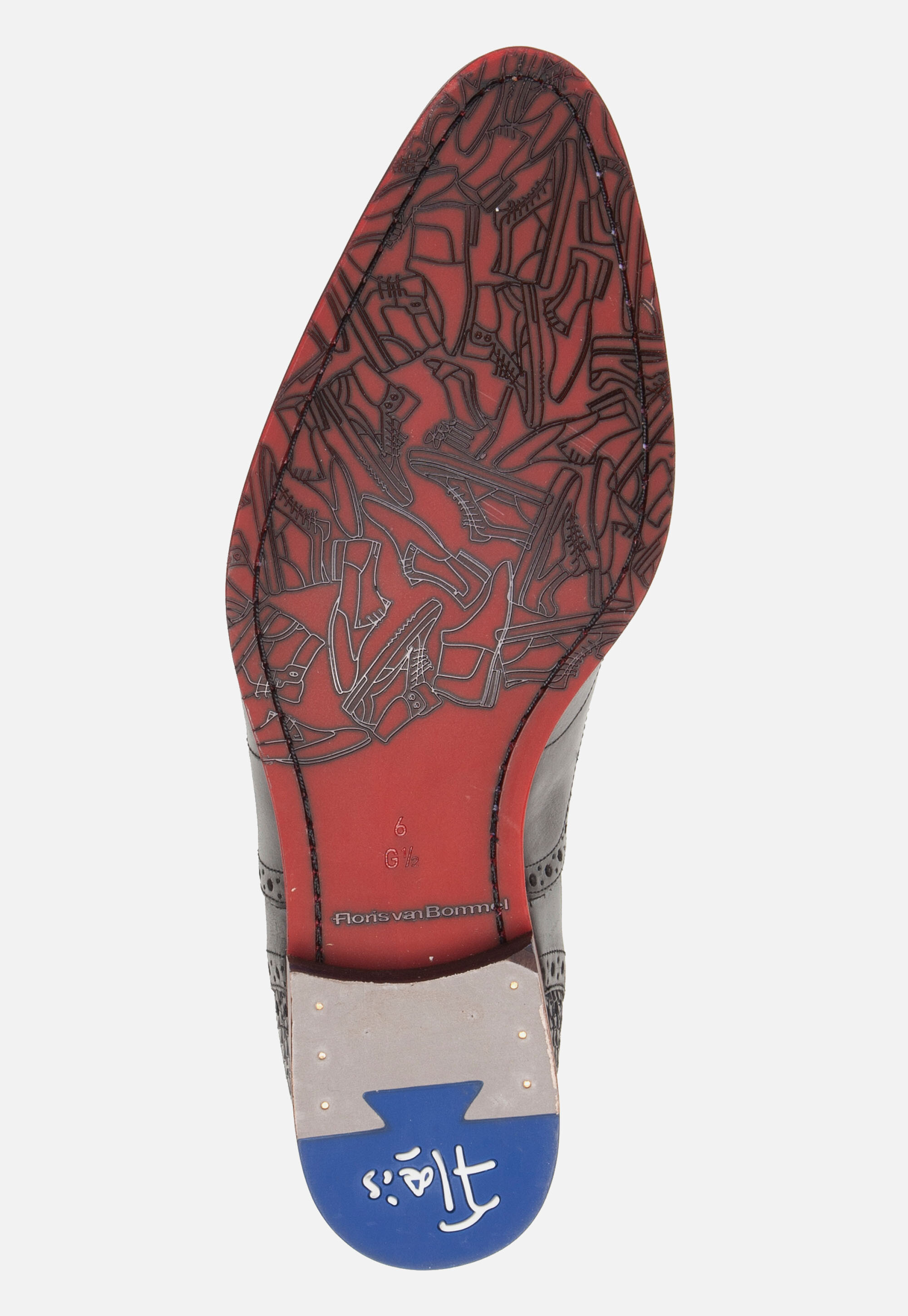 Floris van Bommel Veterschoenen grijs Leer 310336 afbeelding 2
