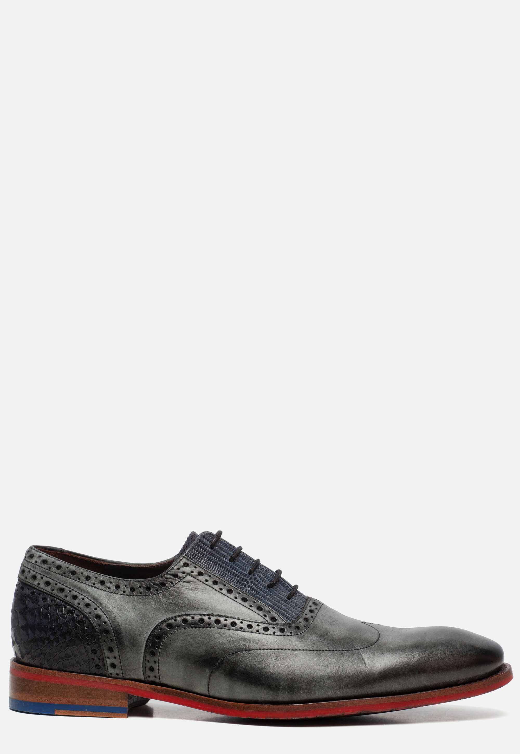 Floris van Bommel Veterschoenen grijs Leer 310336 afbeelding 3