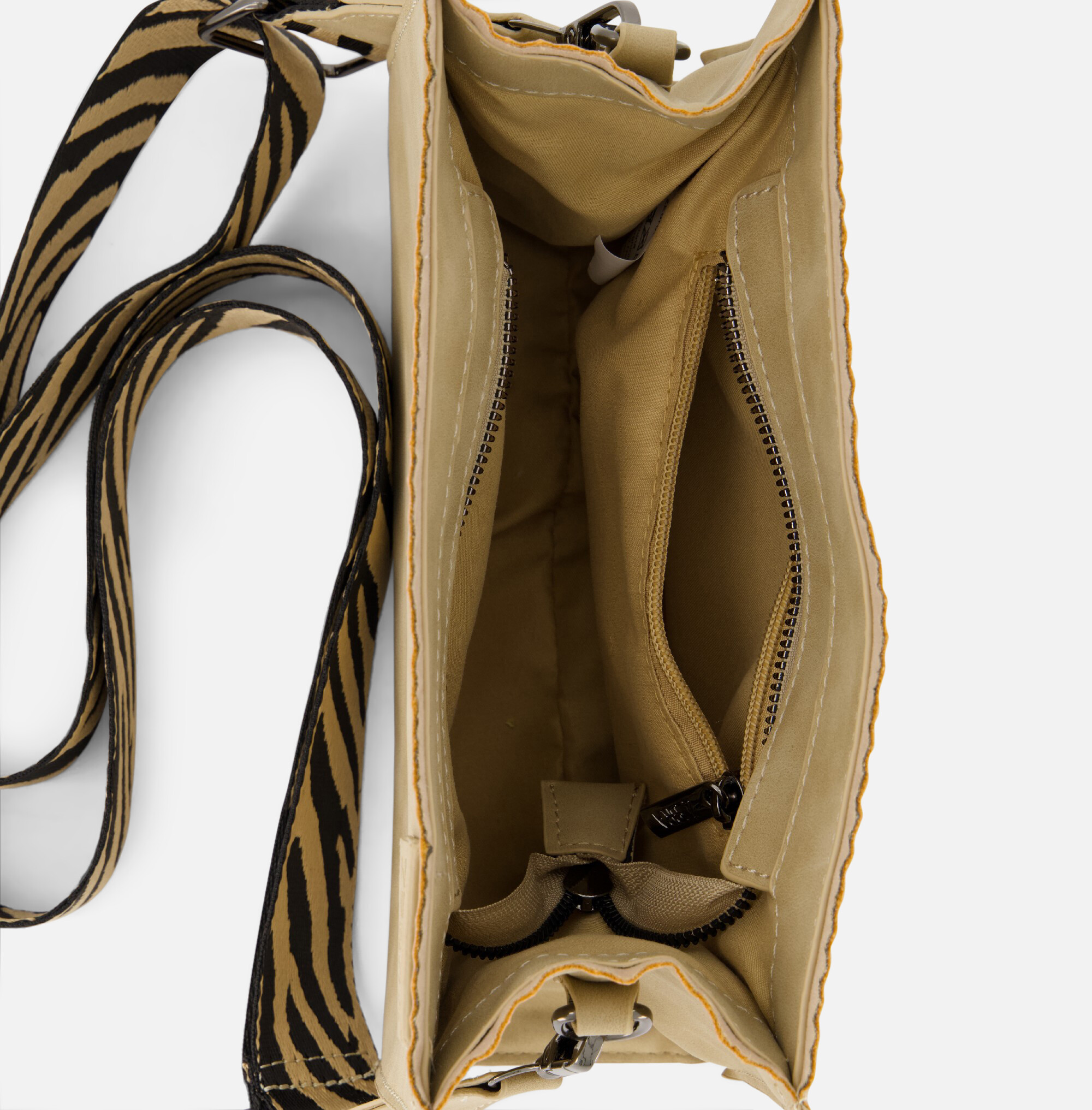 ZEBRA Schoudertas beige Imitatieleer afbeelding 2