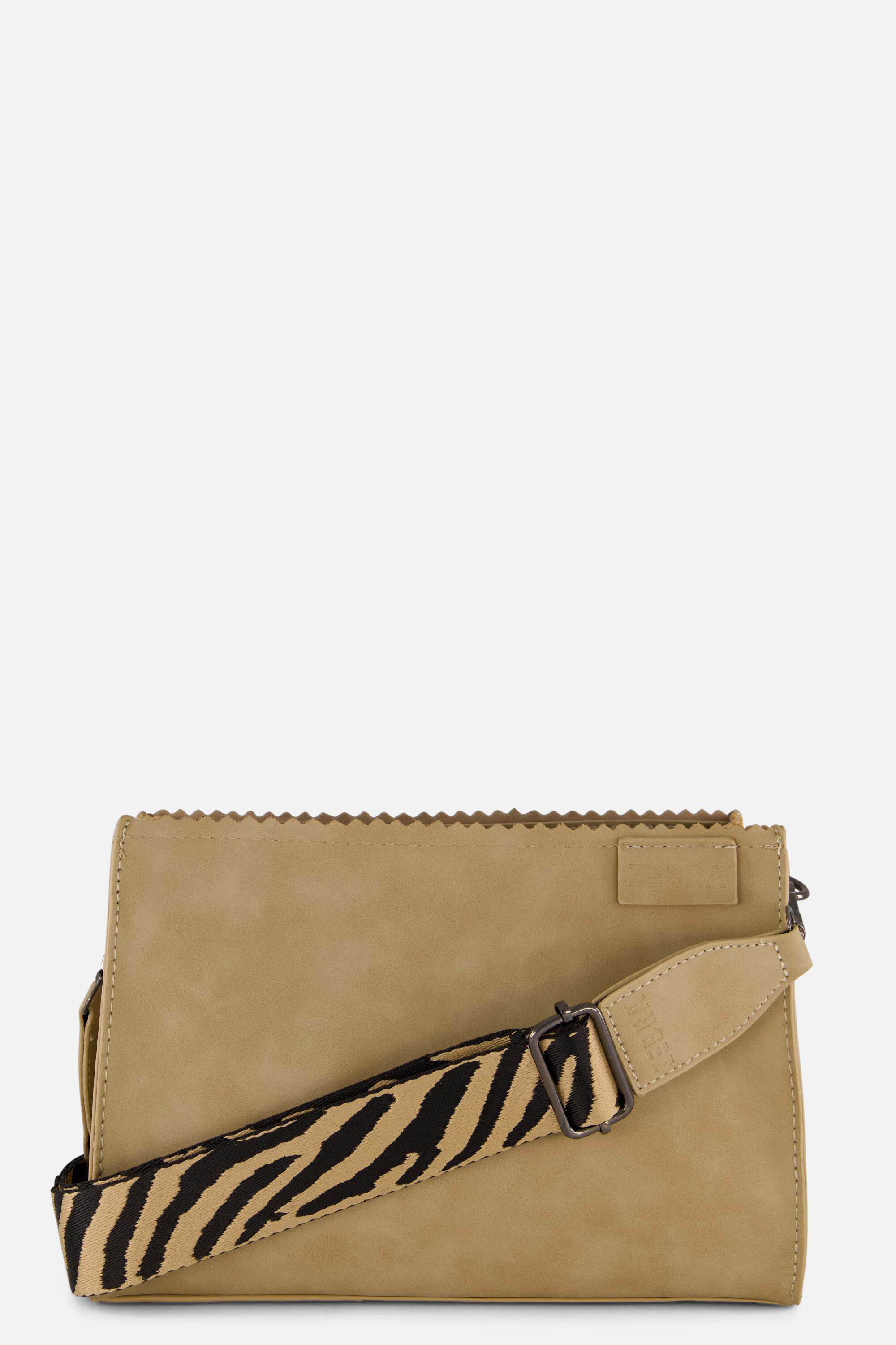 ZEBRA Schoudertas beige Imitatieleer afbeelding 3