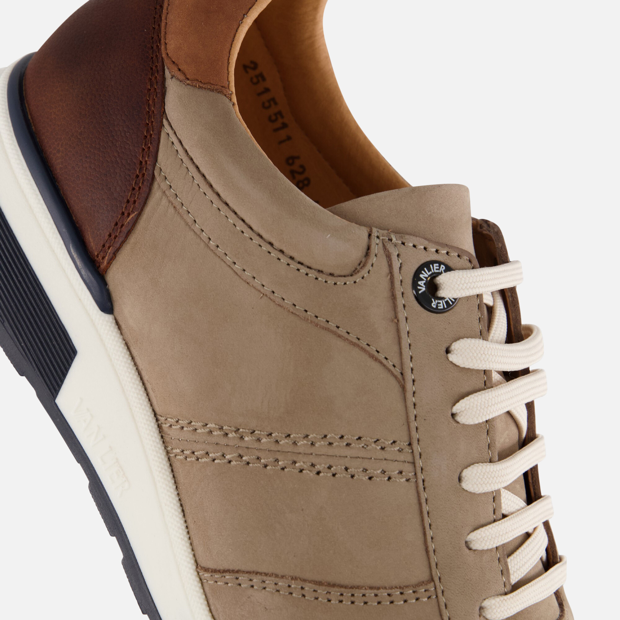 Van Lier Positano Sneakers taupe Leer afbeelding 4