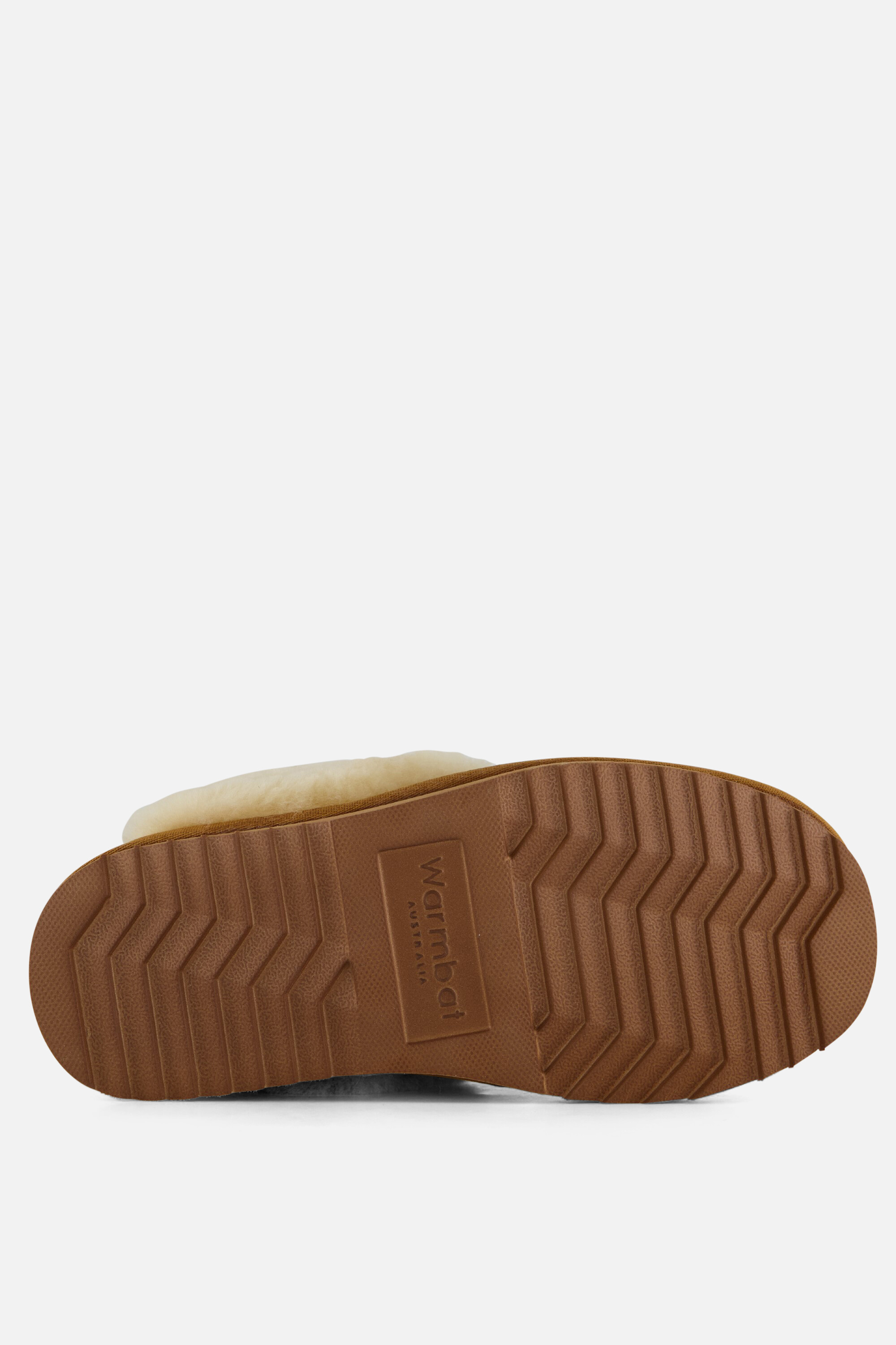 Warmbat Flurry Pantoffels cognac Suede afbeelding 3