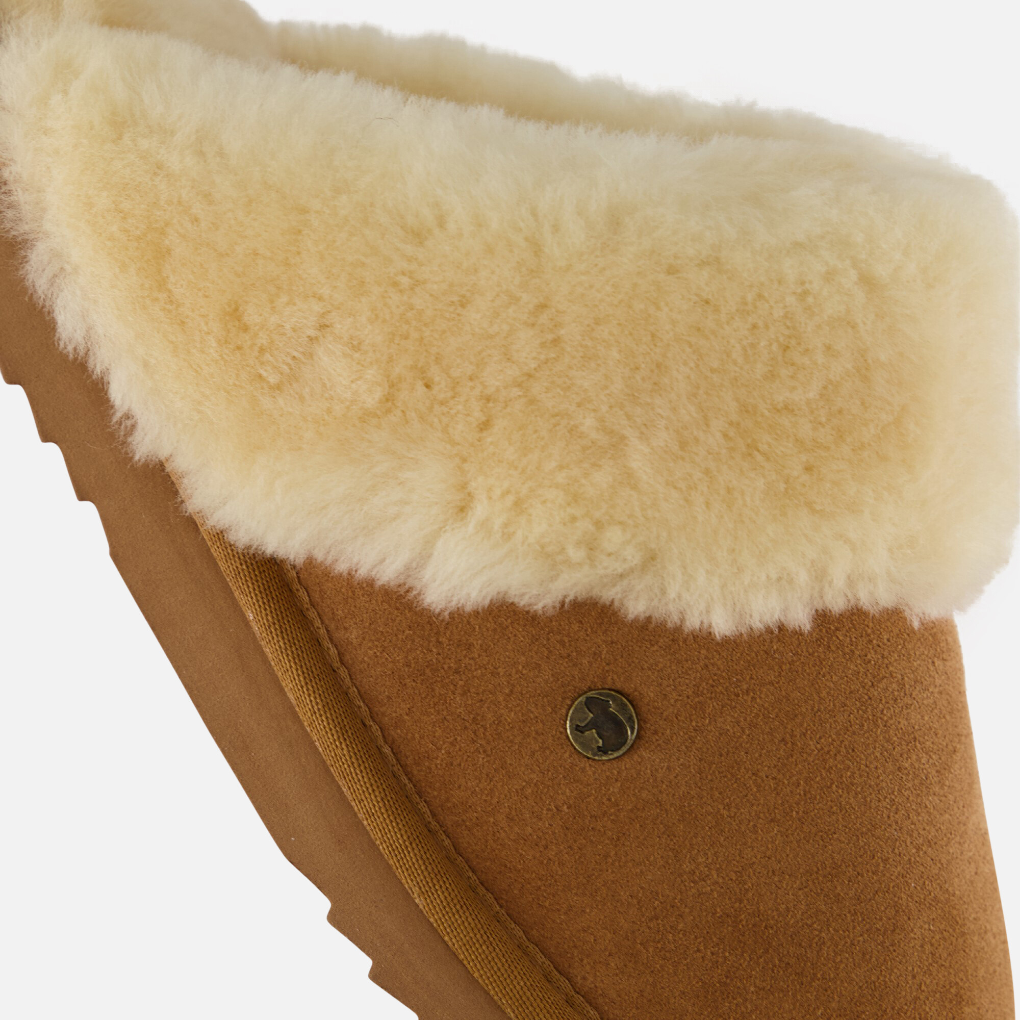 Warmbat Flurry Pantoffels cognac Suede afbeelding 4