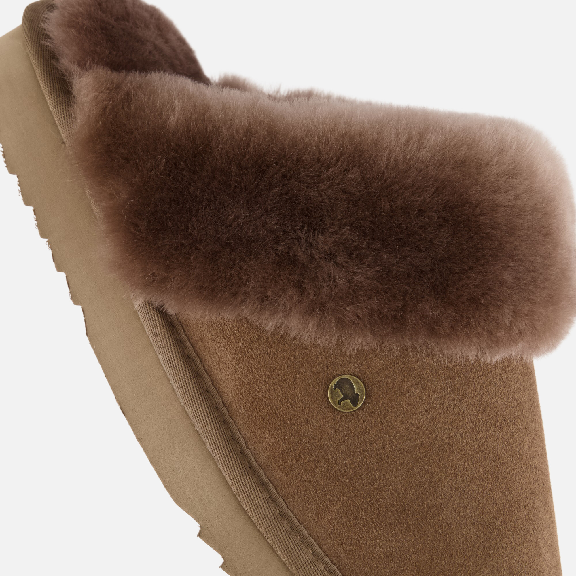 Warmbat Flurry Pantoffels taupe Suede afbeelding 4