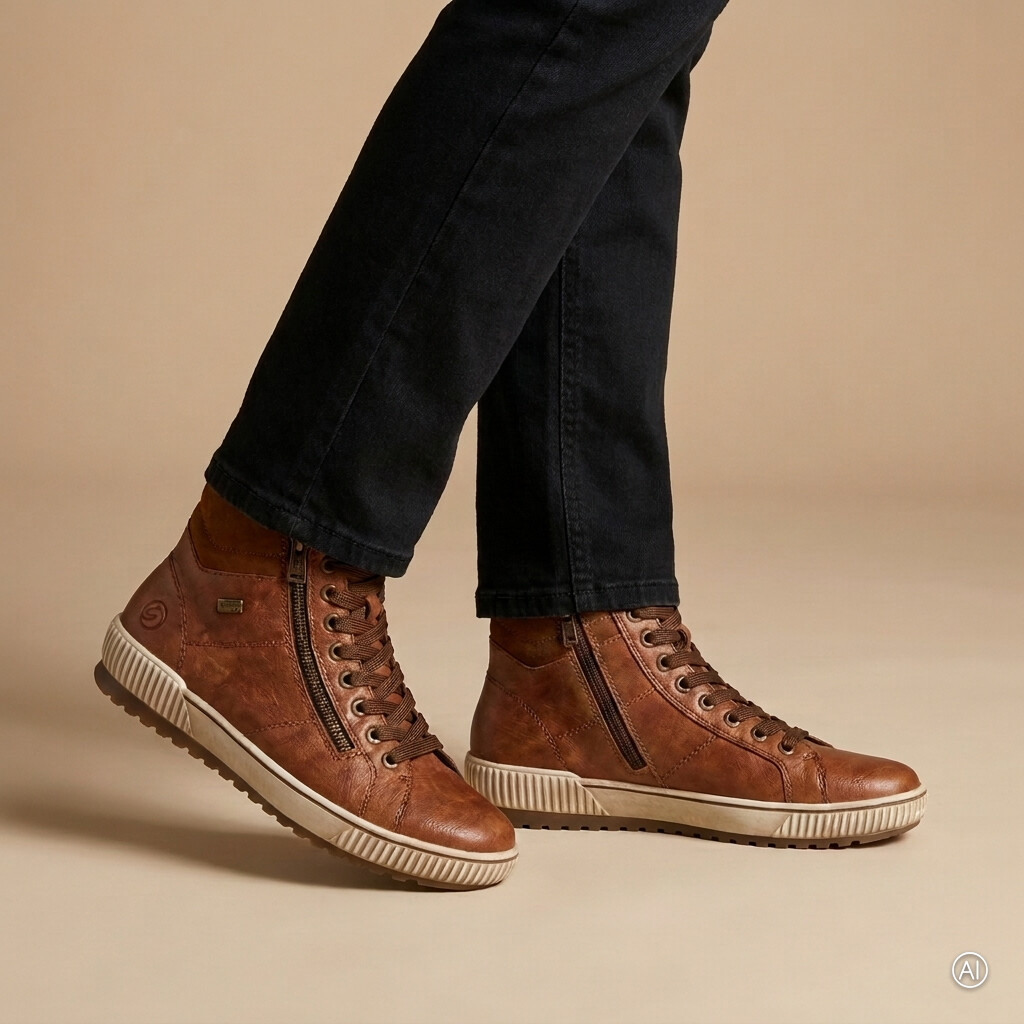 Remonte Remonte Veterboots cognac Leer