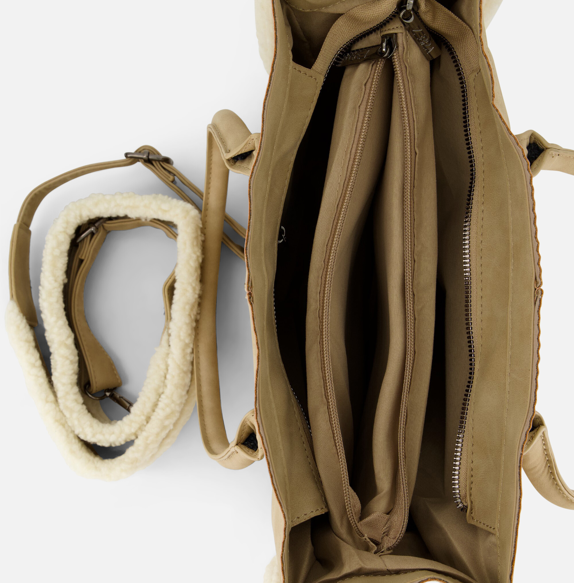 ZEBRA Charm schoudertas beige Nylon afbeelding 2
