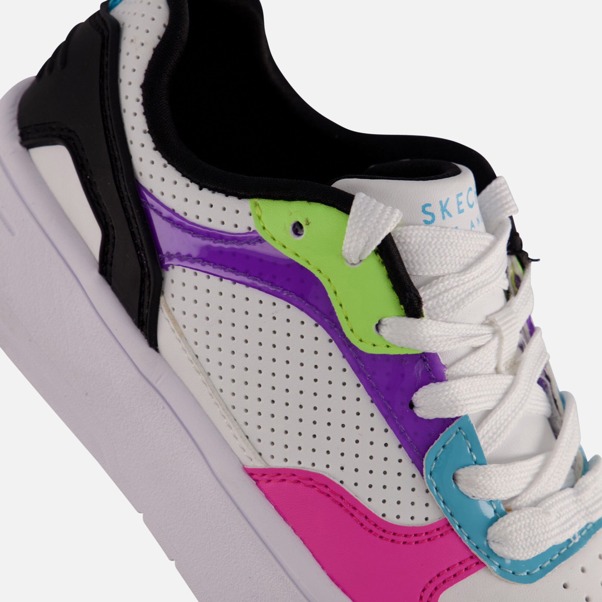Skechers Court High Color Crush Sneakers wit afbeelding 4