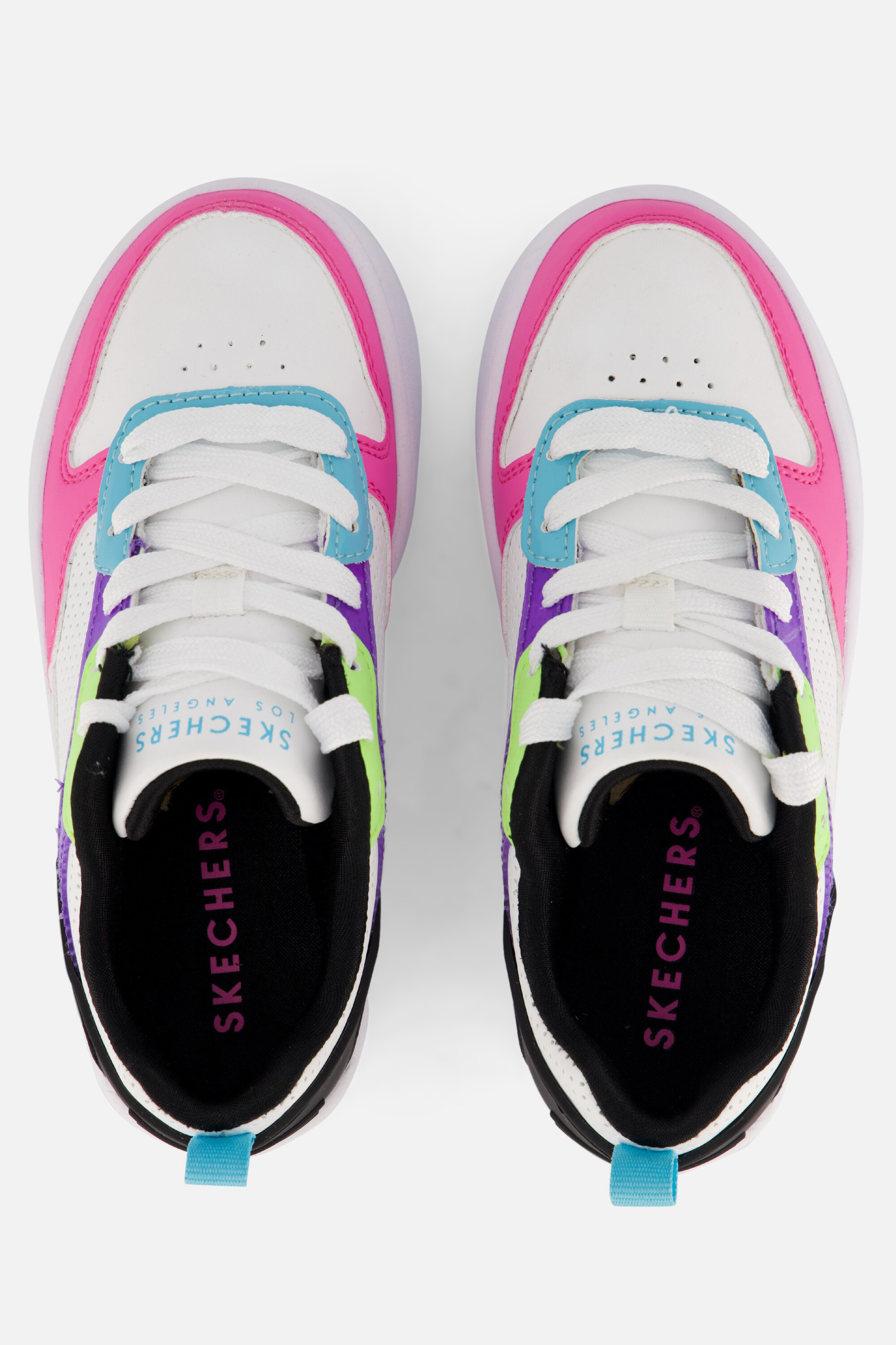 Skechers Court High Color Crush Sneakers wit afbeelding 2