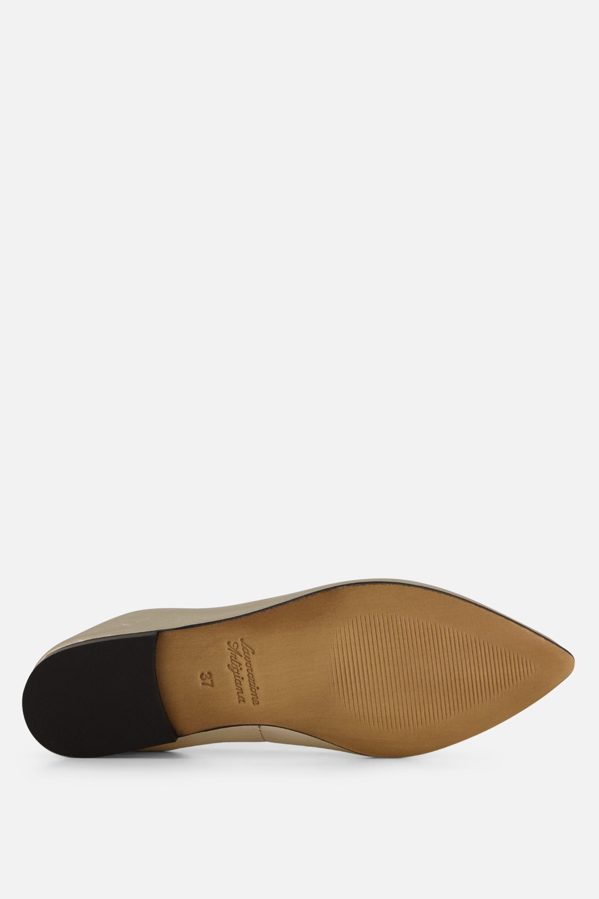 Linea Zeta Ballerina's goud Leer afbeelding 3
