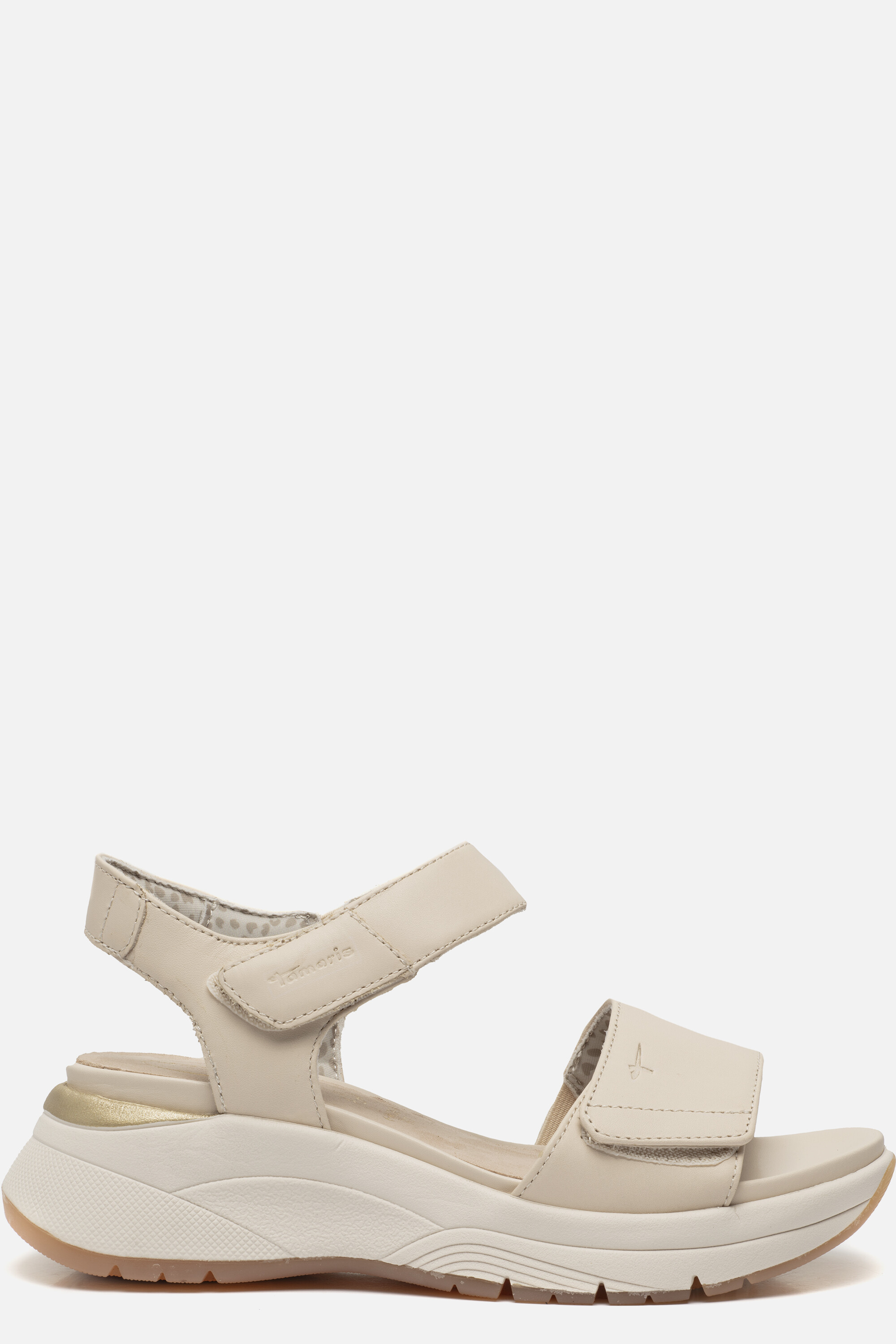 Tamaris Comfort Sandalen beige Leer afbeelding 4