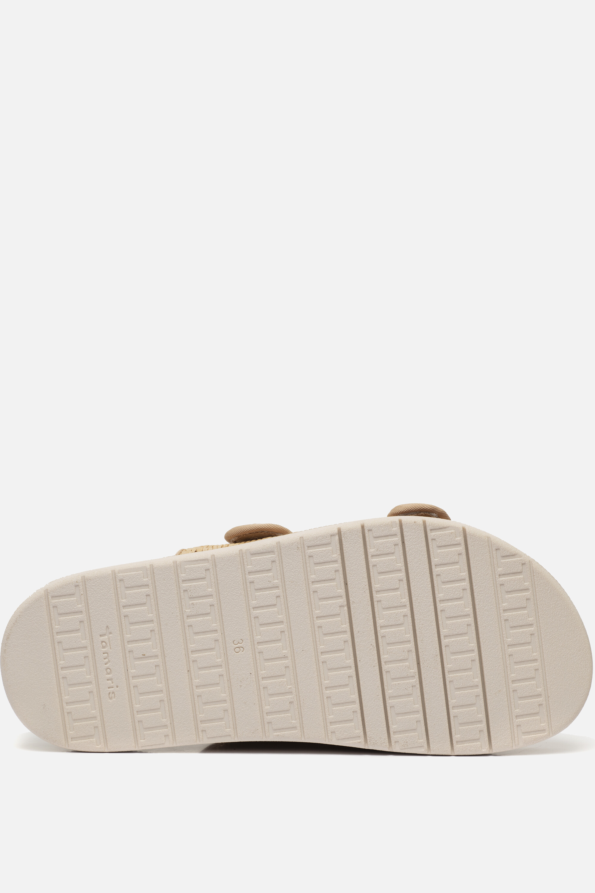 Tamaris Raffia Slippers beige Textiel afbeelding 2