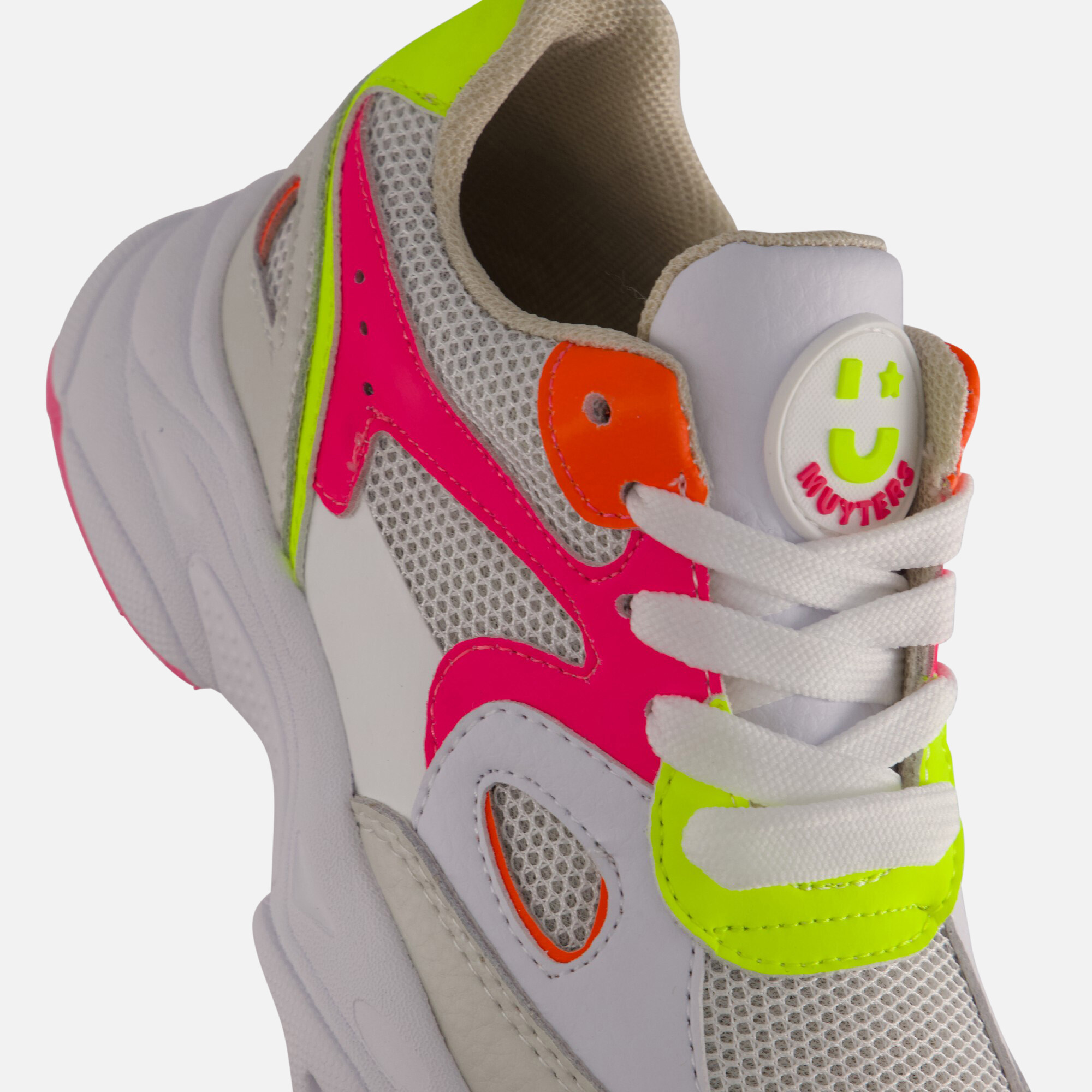 Muyters Neon Sneakers wit Synthetisch afbeelding 4