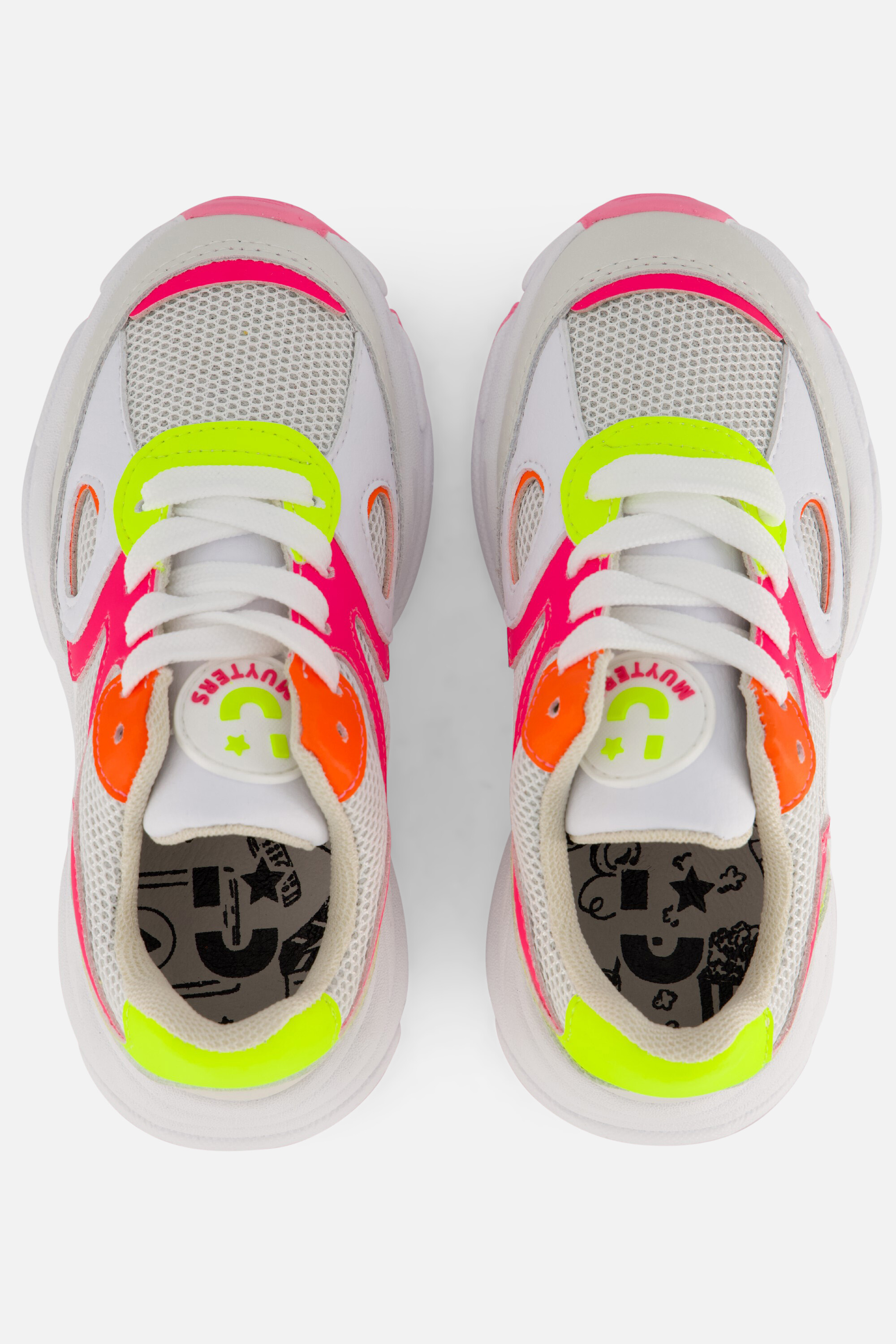 Muyters Neon Sneakers wit Synthetisch afbeelding 2