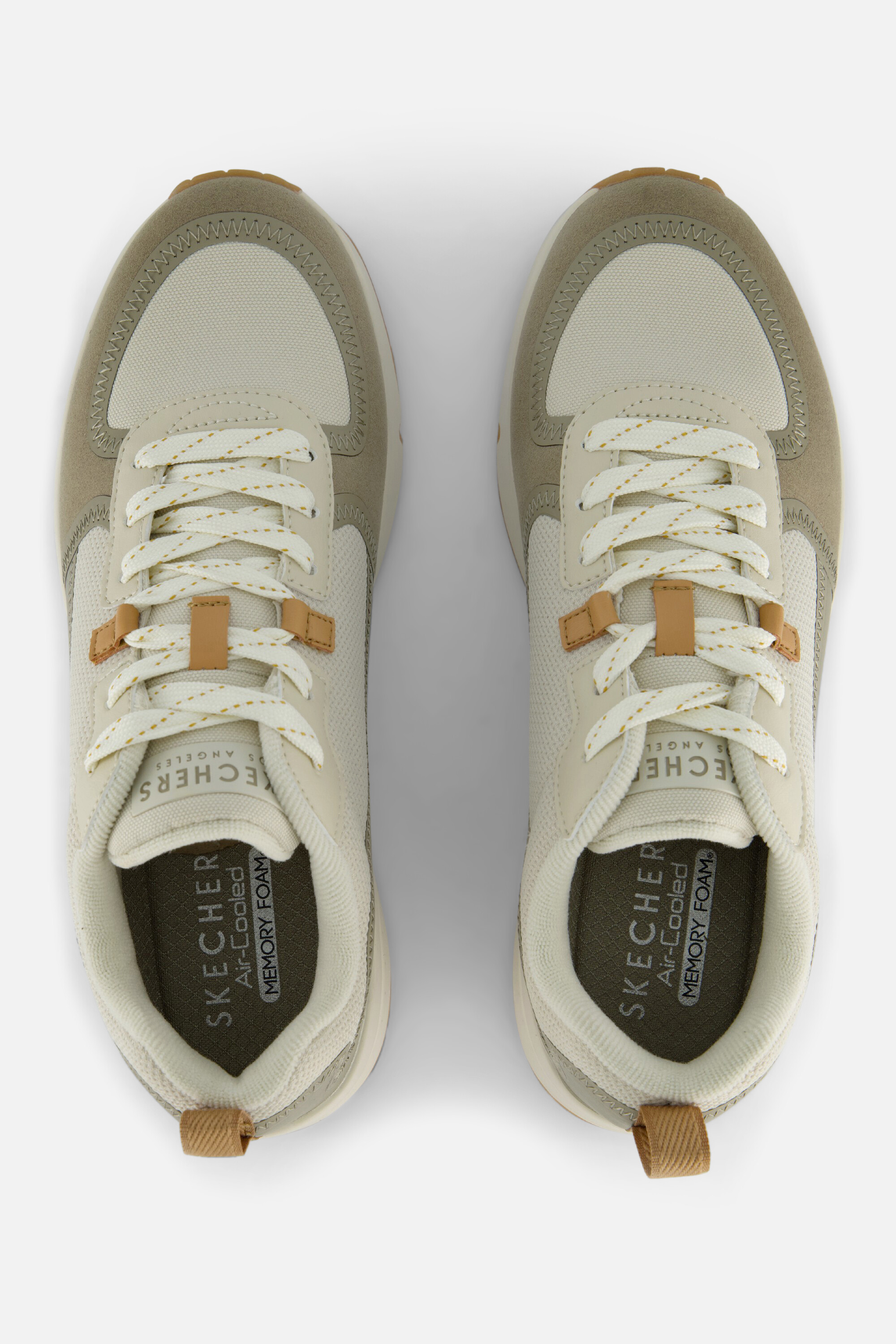 Skechers Uno Layover Sneakers beige Textiel afbeelding 3