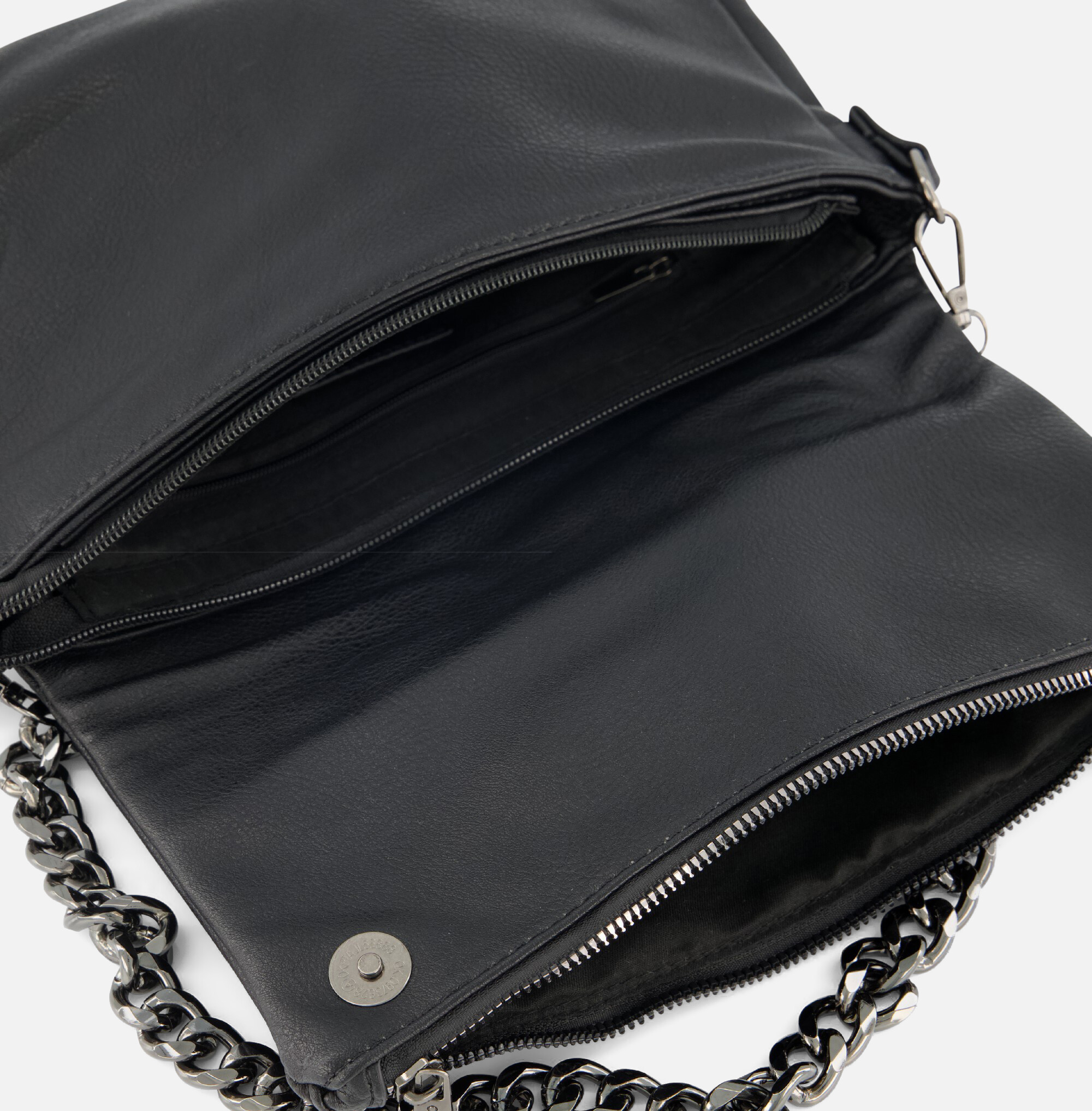 Charm Schoudertas zwart Imitatieleer afbeelding 2