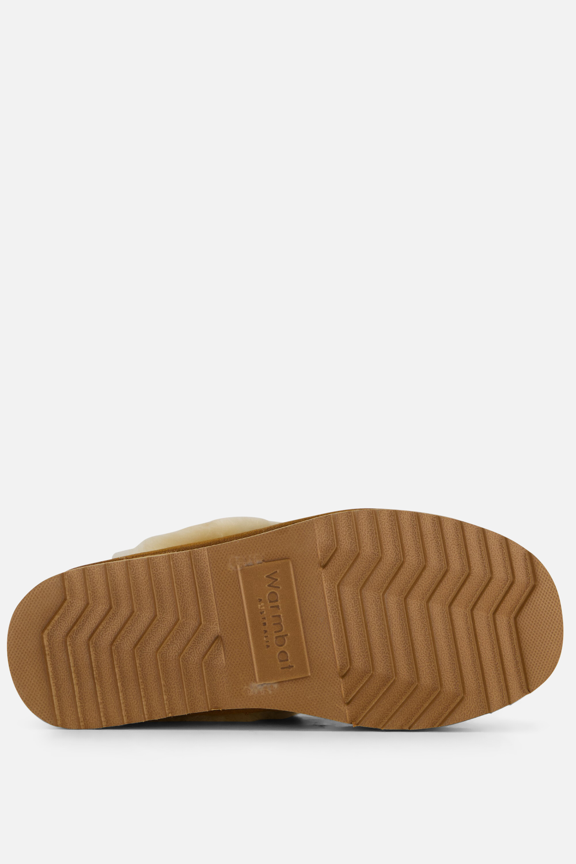 Warmbat Flurry Plateau Pantoffels cognac Suede afbeelding 2
