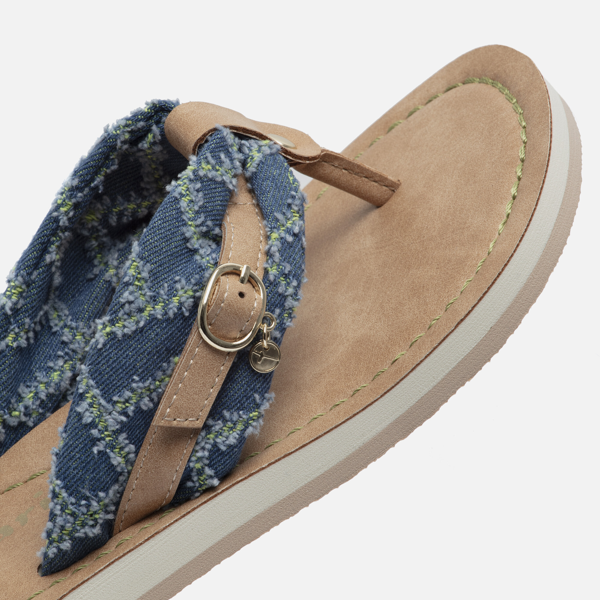 Tamaris Denim Slippers blauw Textiel afbeelding 3