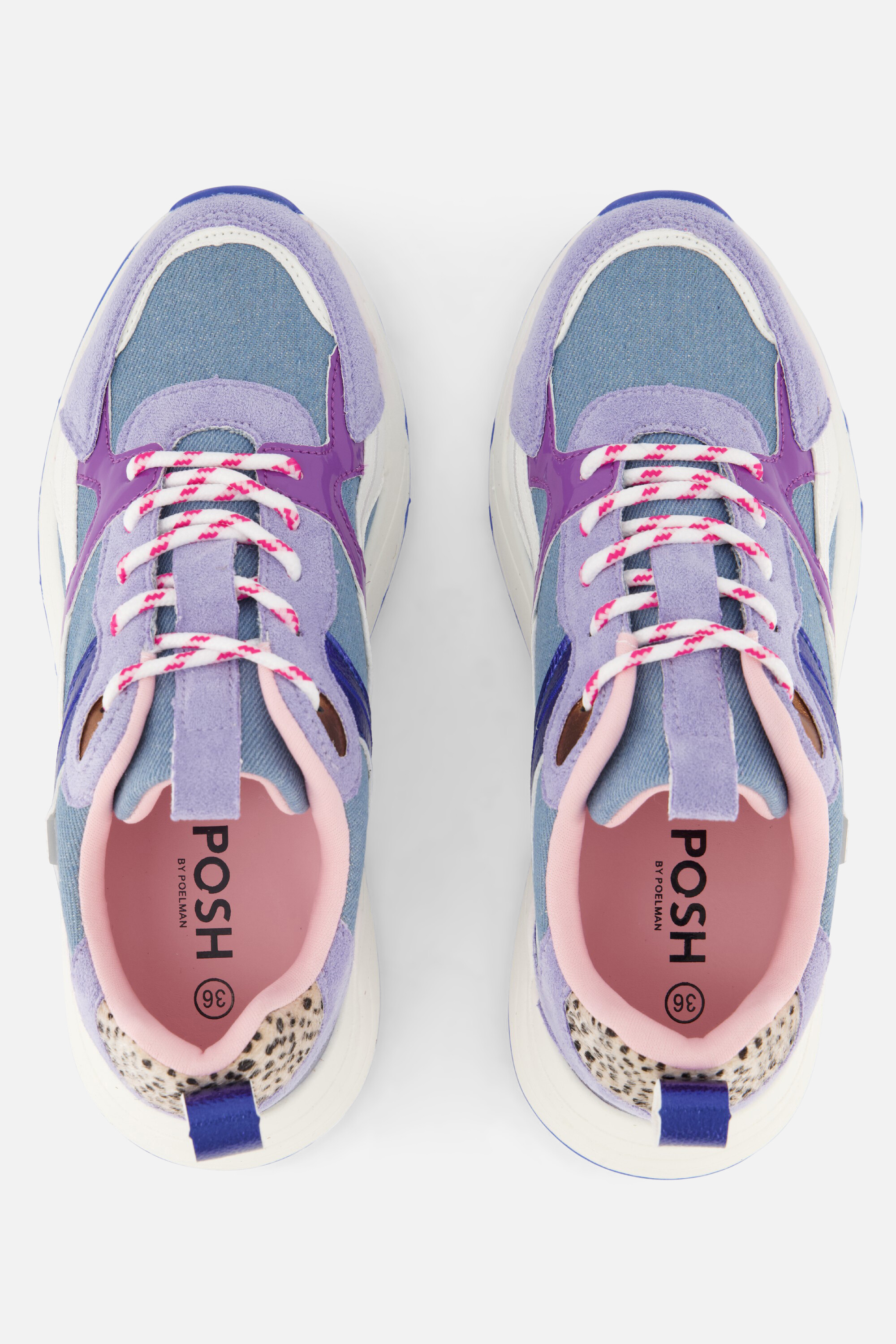 POSH by Poelman Sneakers paars Textiel afbeelding 3
