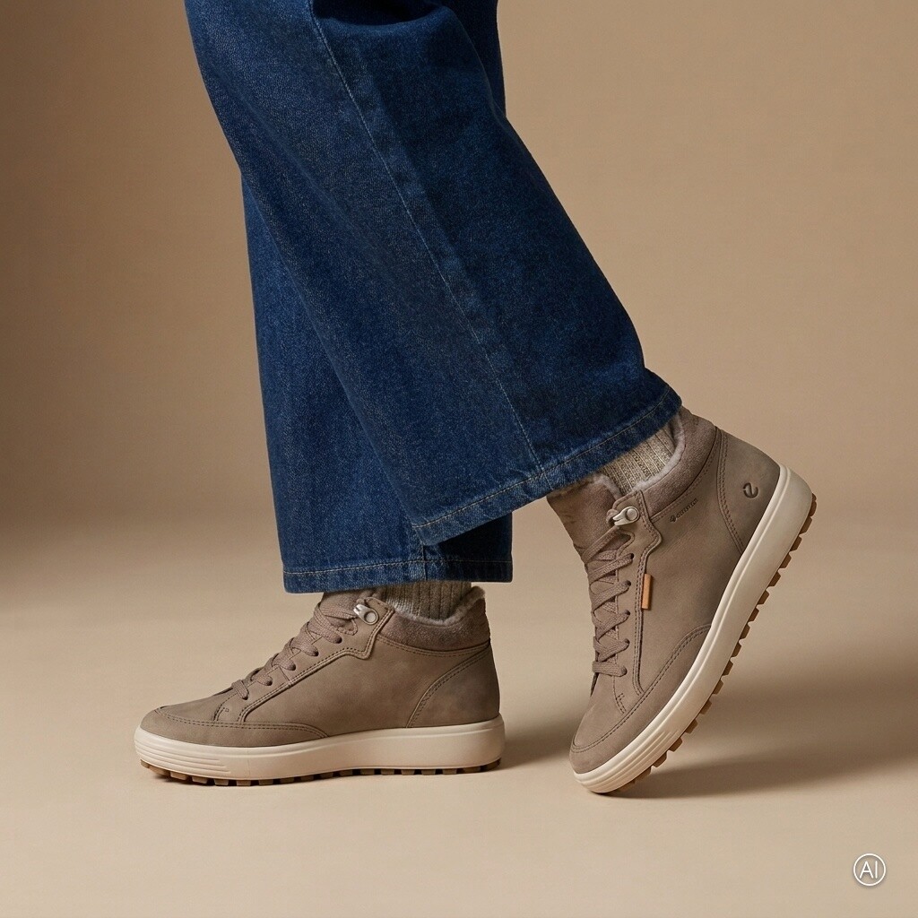 Ecco Ecco Soft 7 Tred W Veterboots taupe Nubuck